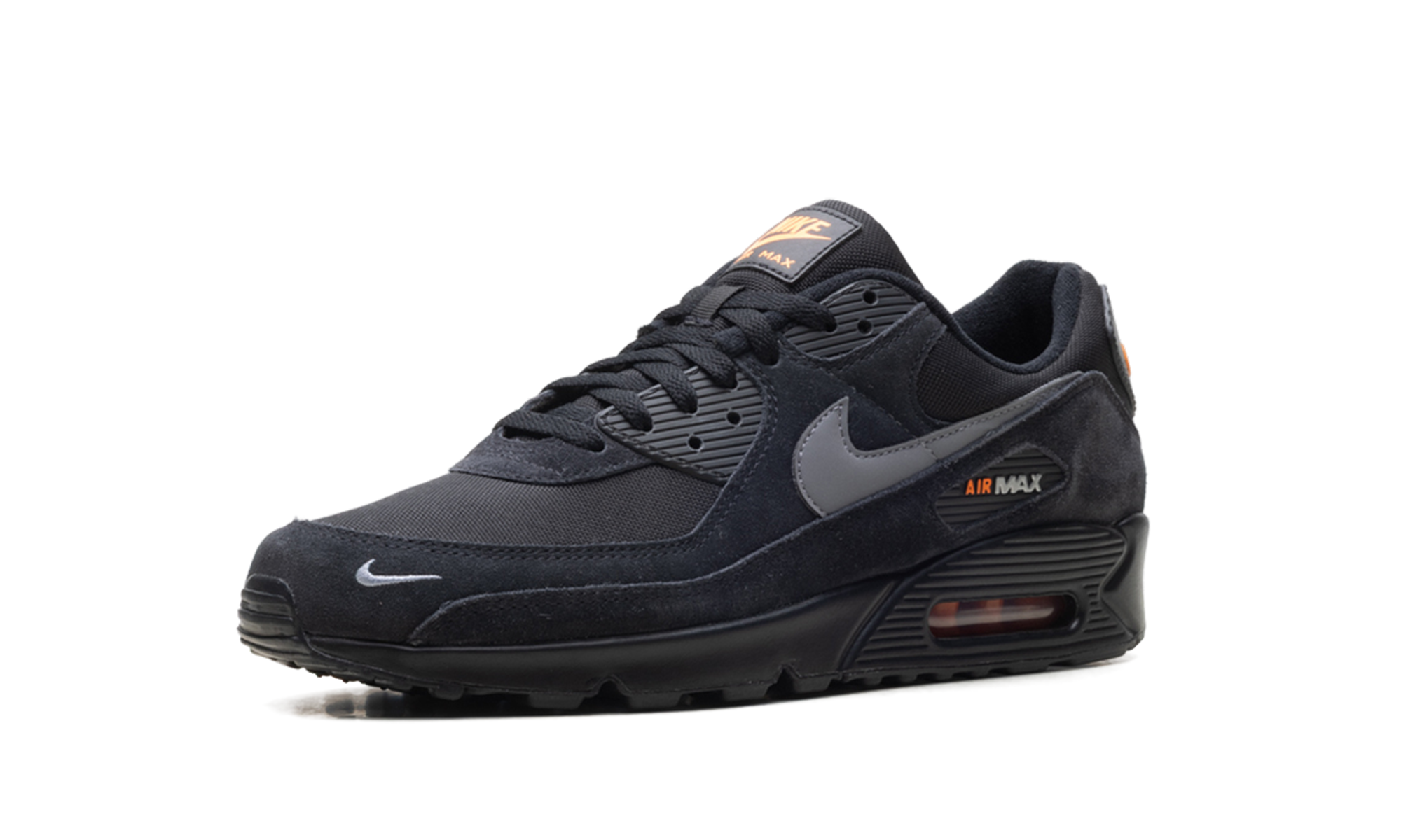Nike Air Max 90 Black Metallic Cool Grey Orange