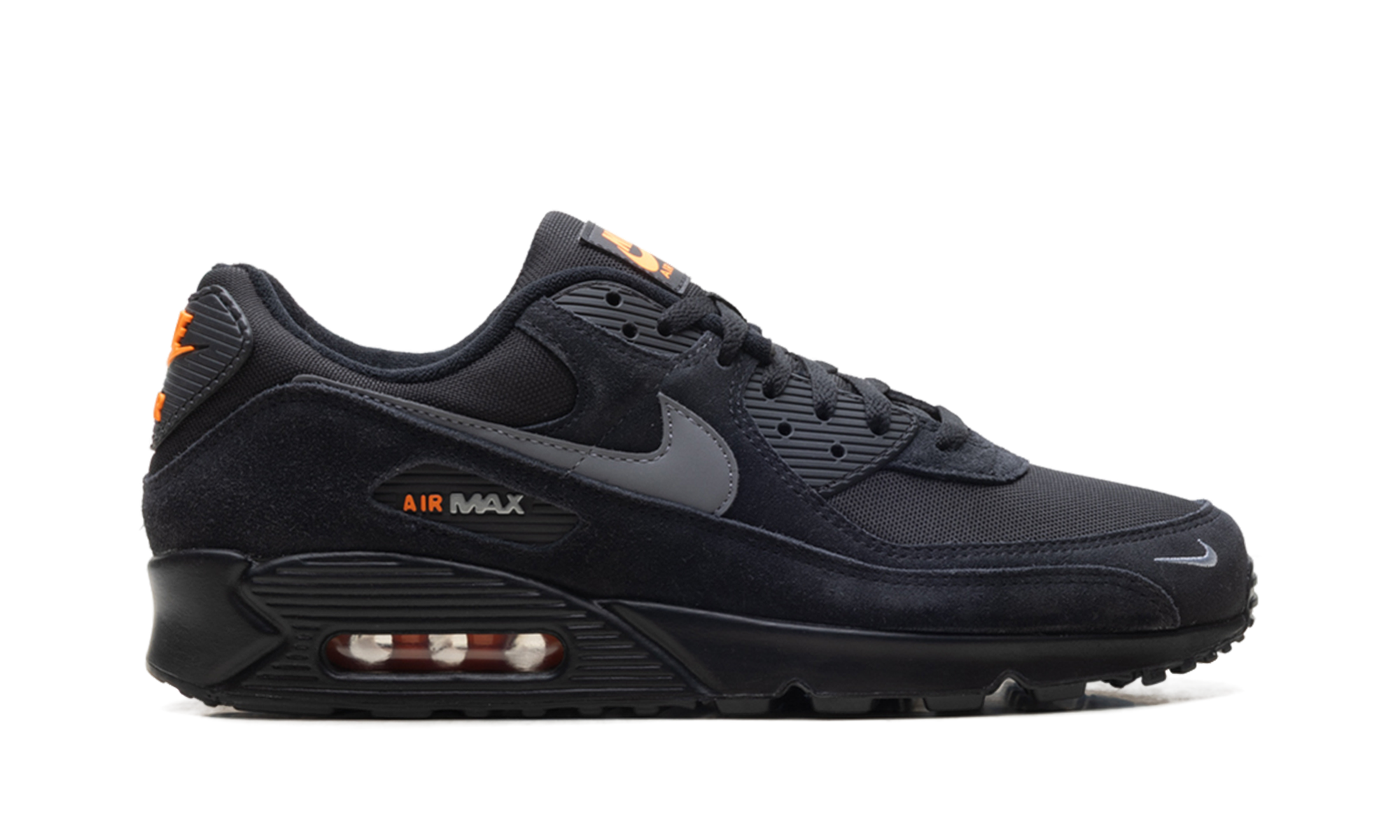 Nike Air Max 90 Black Metallic Cool Grey Orange