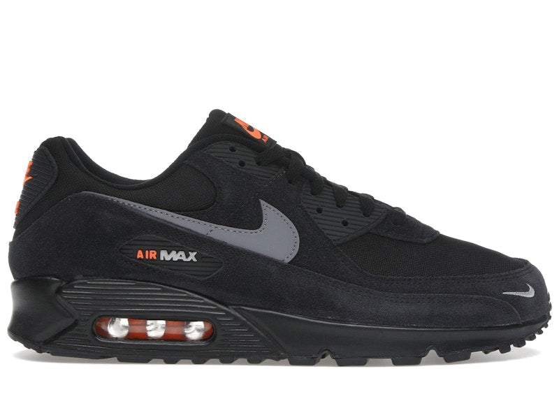 Nike Air Max 90 Black Metallic Cool Grey Orange