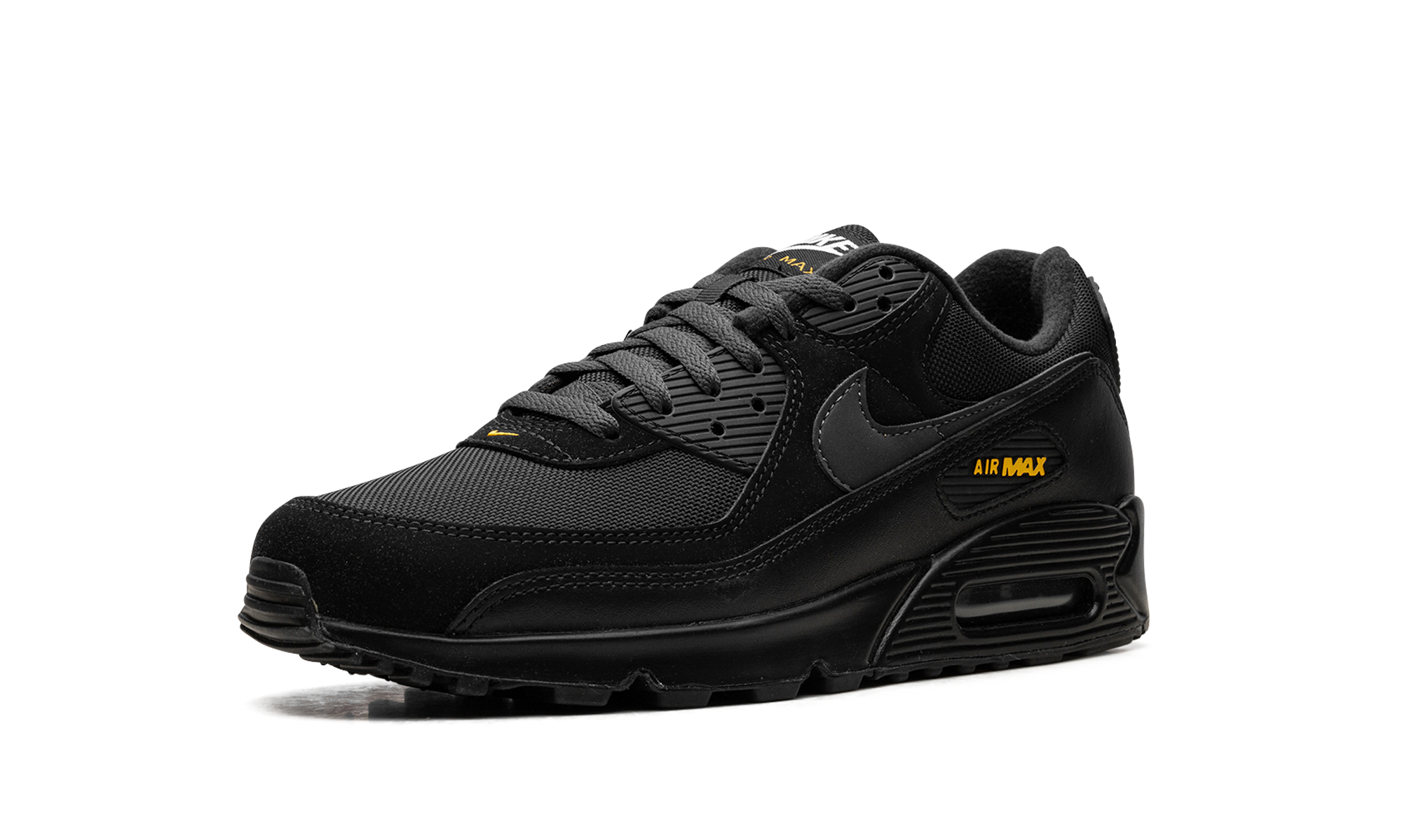 nike air max 90 black speed yellow+HM0628-001+left diagnol single view