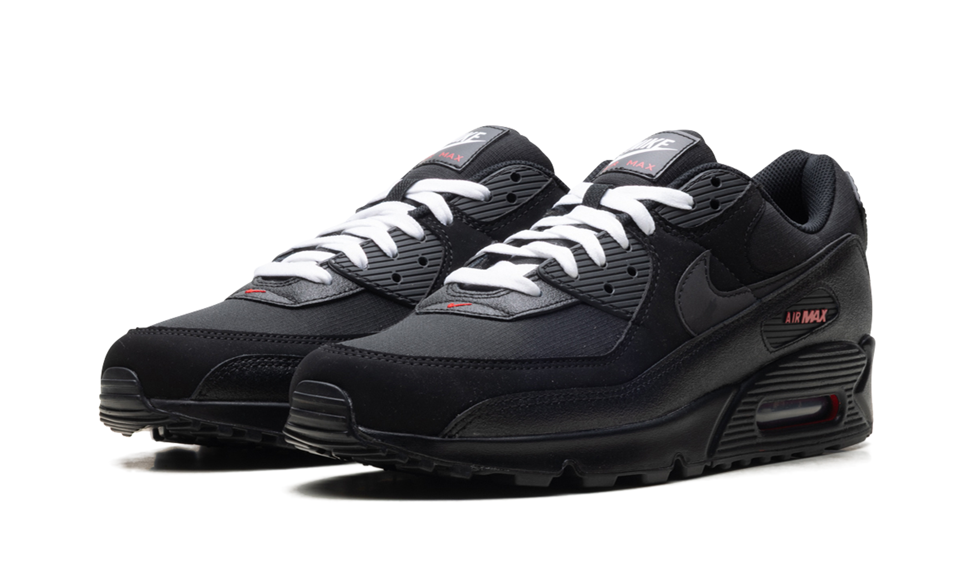 nike air max 90 black sport red+DC9388-002+diagnol left view
