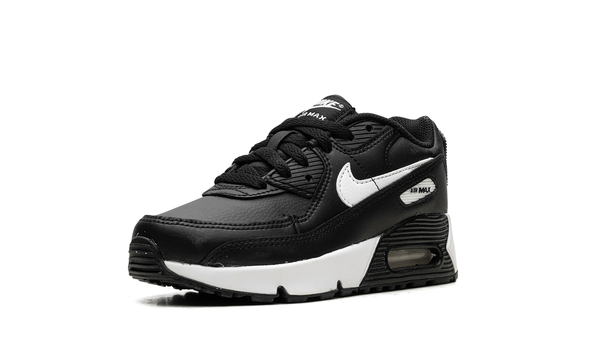nike air max 90 black white ps+CD6867-010+left diagnol single view