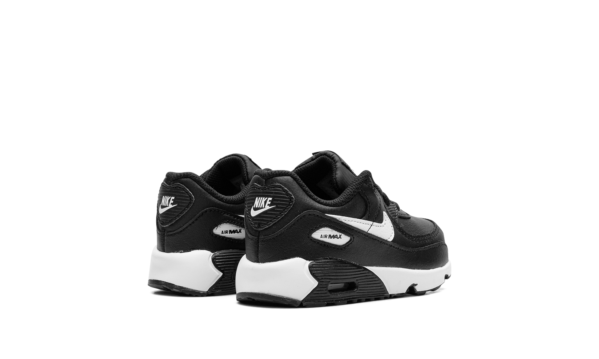 nike air max 90 black white td+CD6868-010+diagnol right behind view