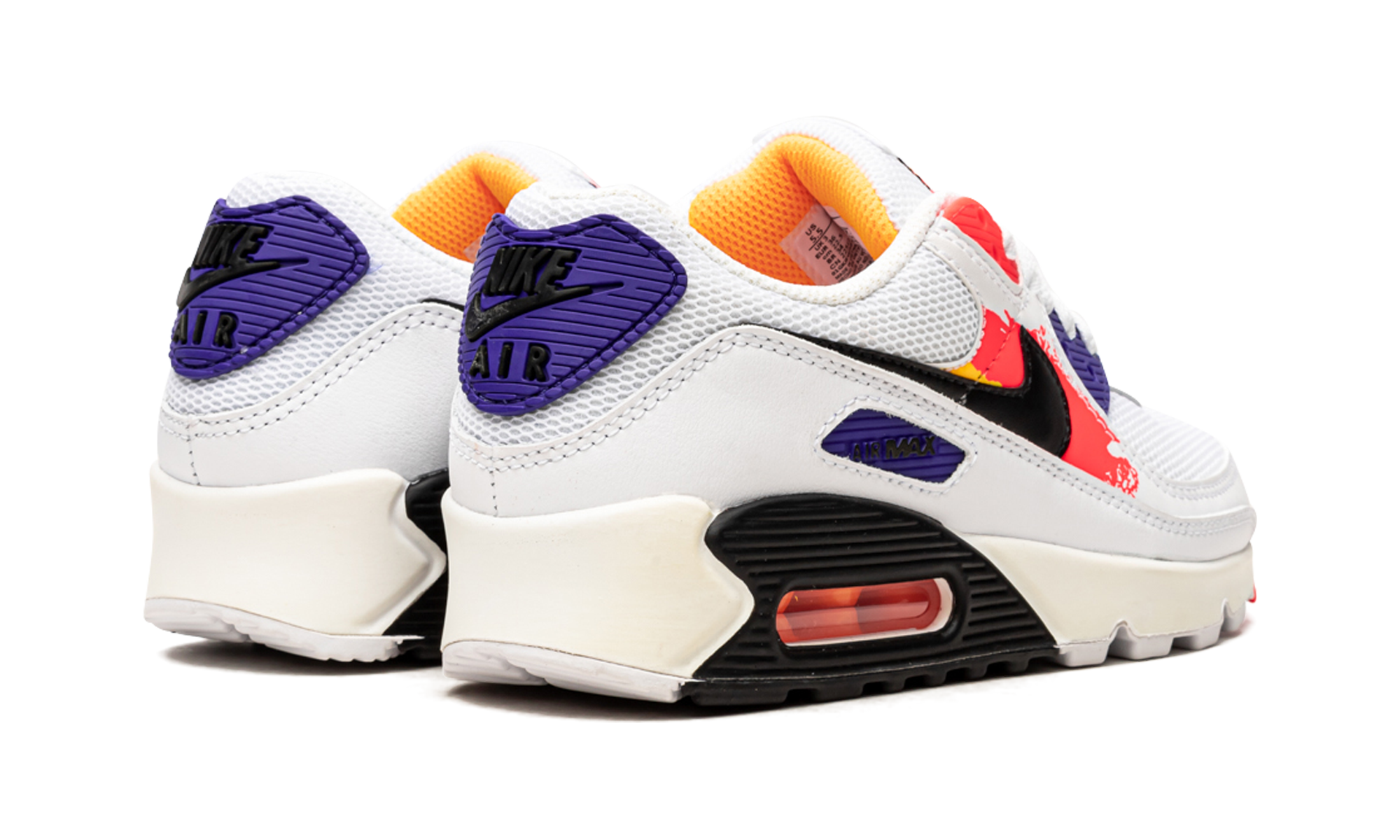 nike air max 90 brushstroke pack women s+CZ7937-100+diagnol right behind view