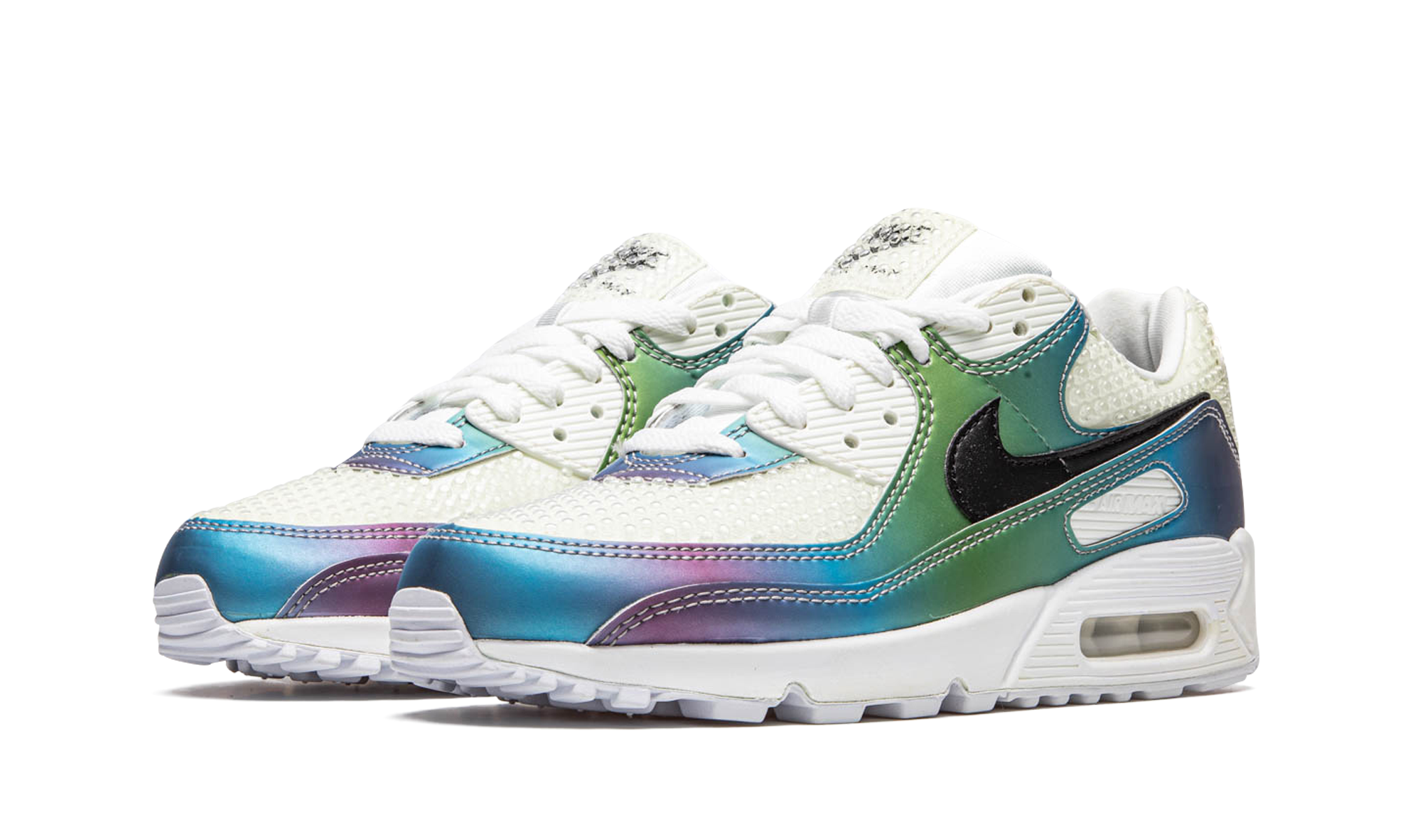 nike air max 90 bubble pack white+CT5066-100+diagnol left view
