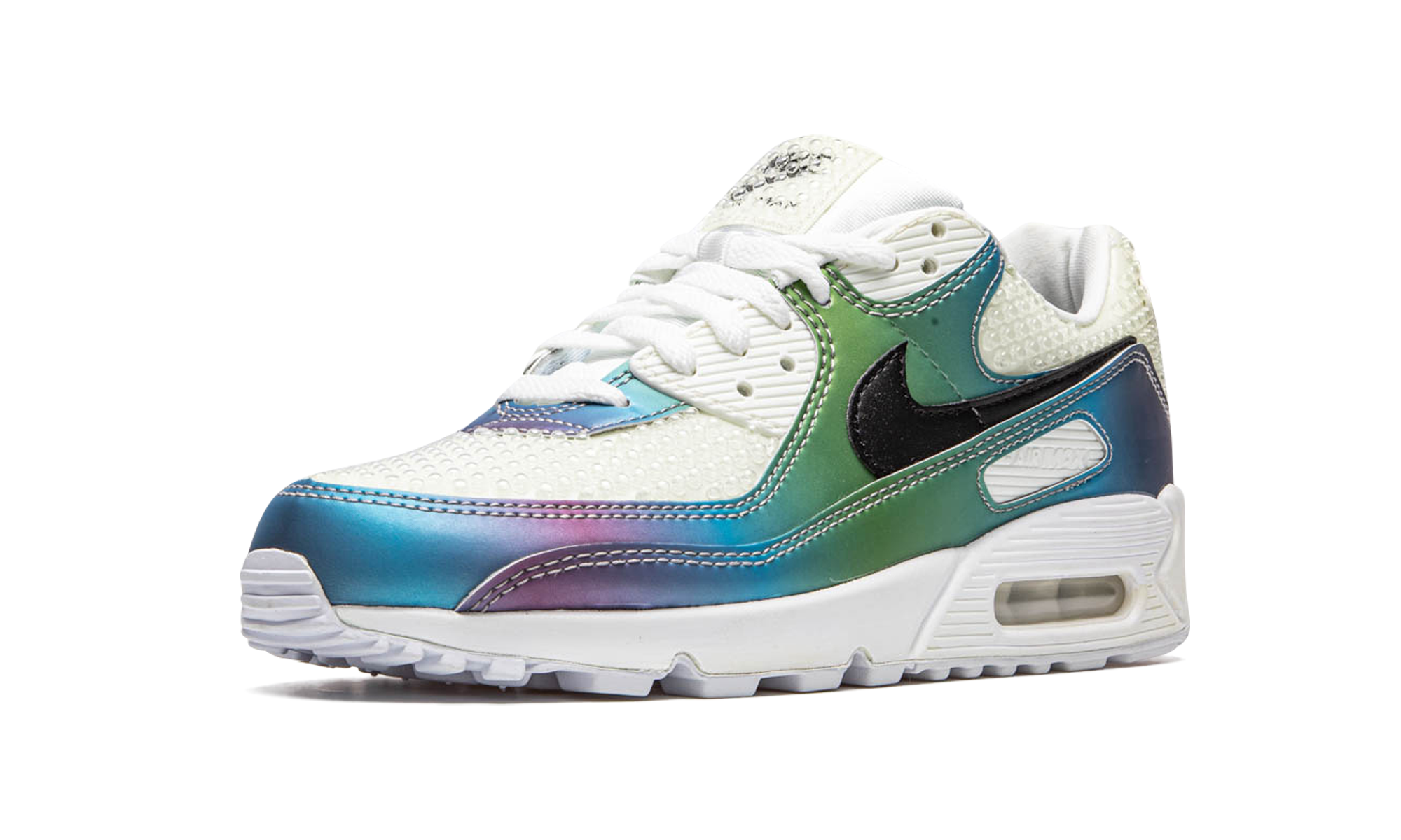 nike air max 90 bubble pack white+CT5066-100+left diagnol single view
