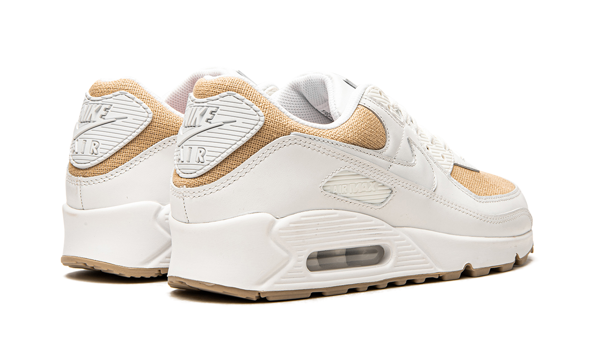 nike air max 90 burlap+DD9678-100+diagnol right behind view