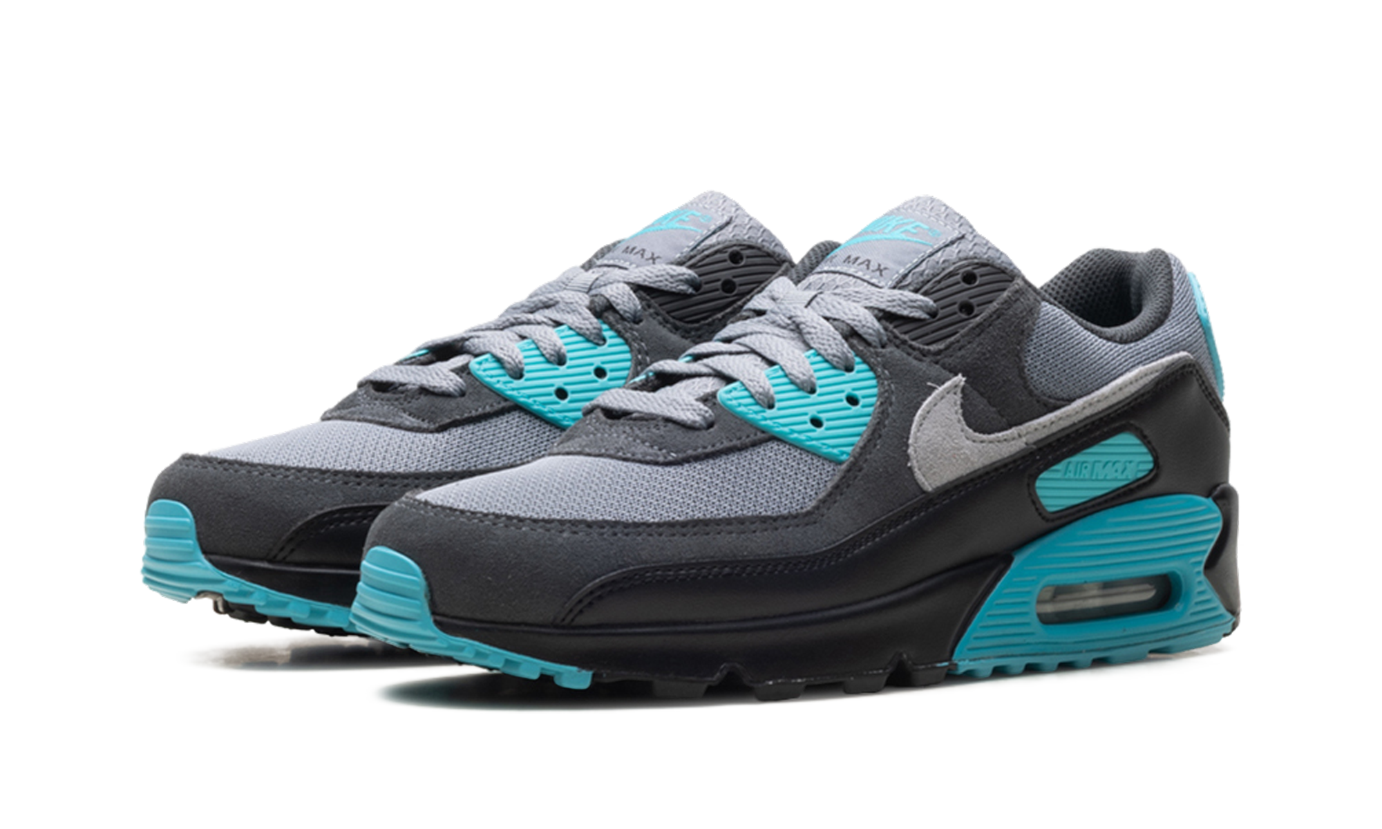 nike air max 90 cool grey dusty cactus black wolf grey+DM0029-013+diagnol left view