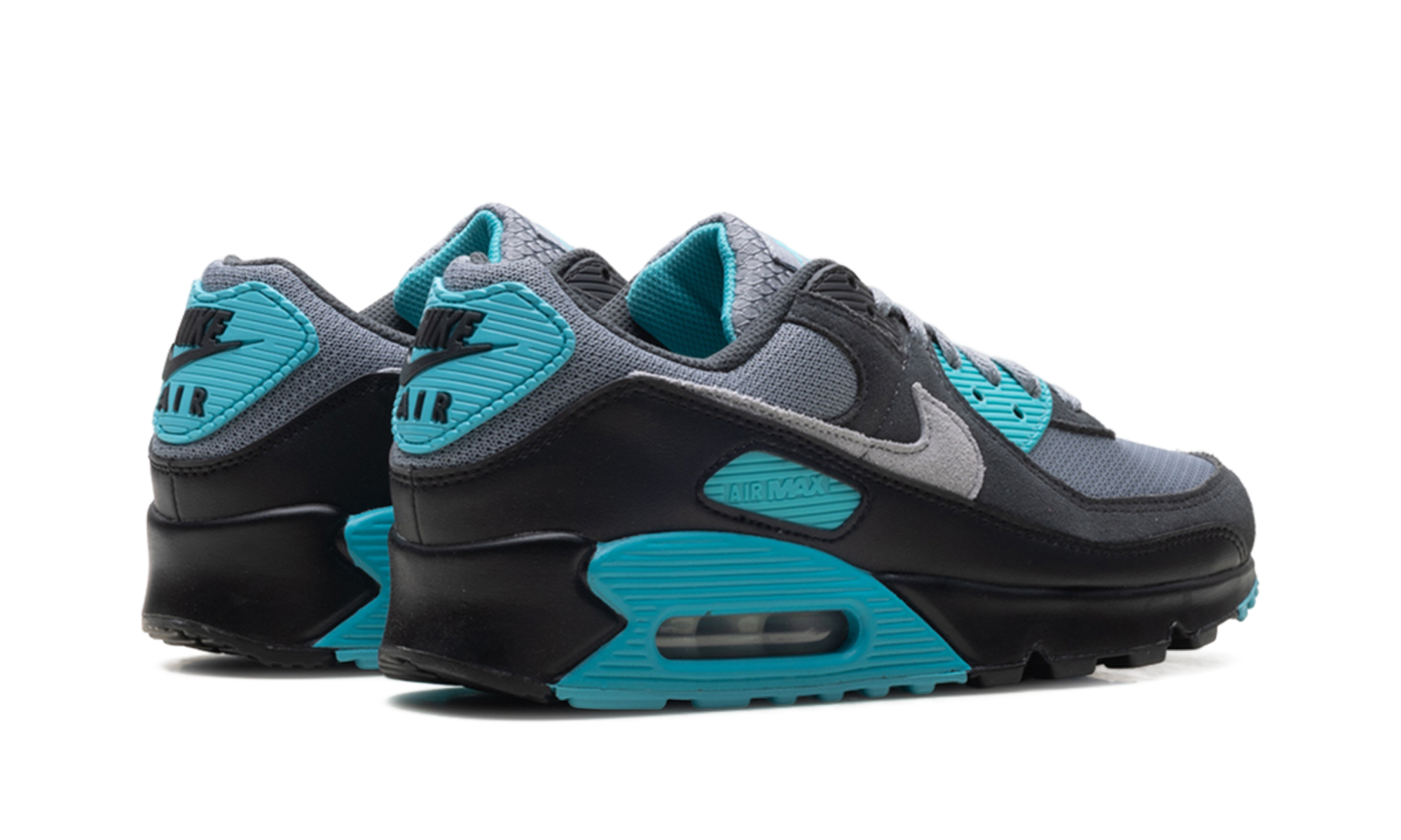 nike air max 90 cool grey dusty cactus black wolf grey+DM0029-013+diagnol right behind view