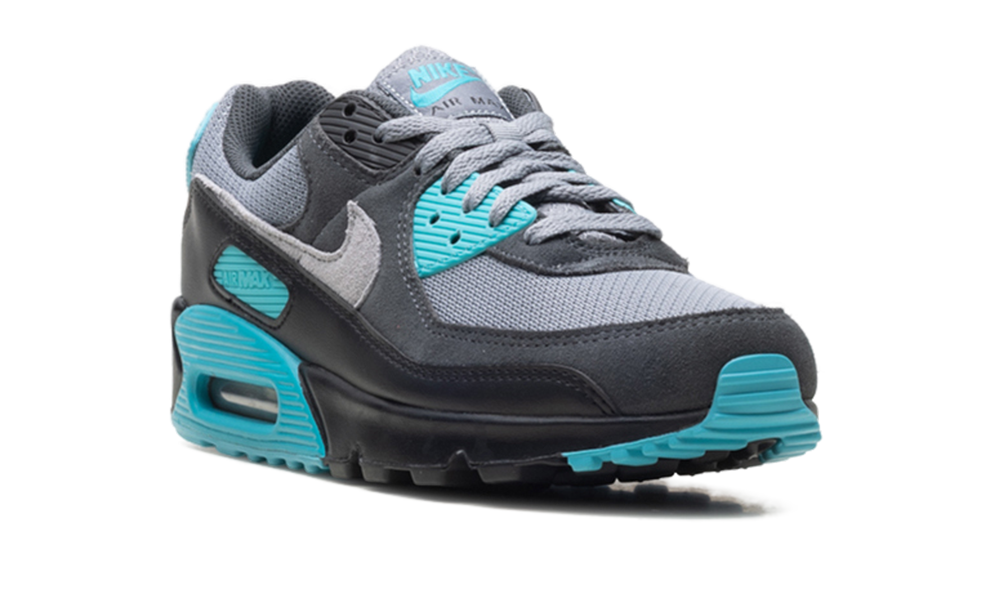 nike air max 90 cool grey dusty cactus black wolf grey+DM0029-013+diagnol right view