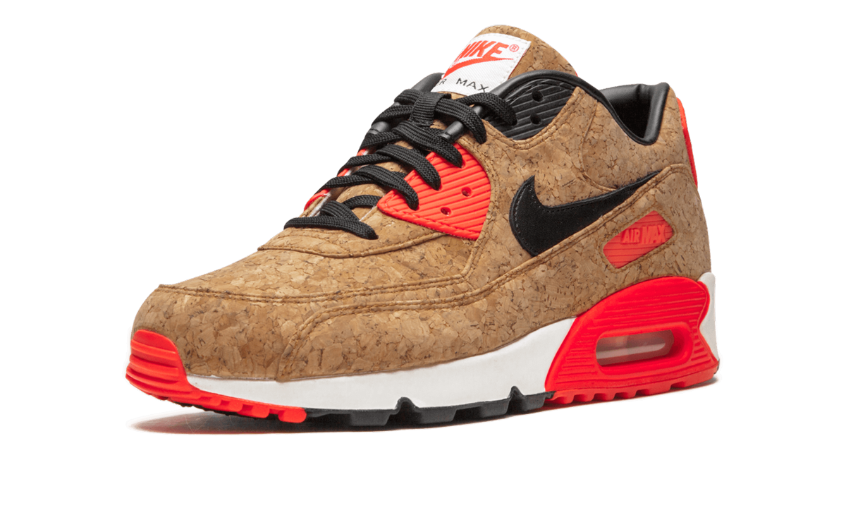 nike air max 90 cork women s+726485-700+left diagnol single view