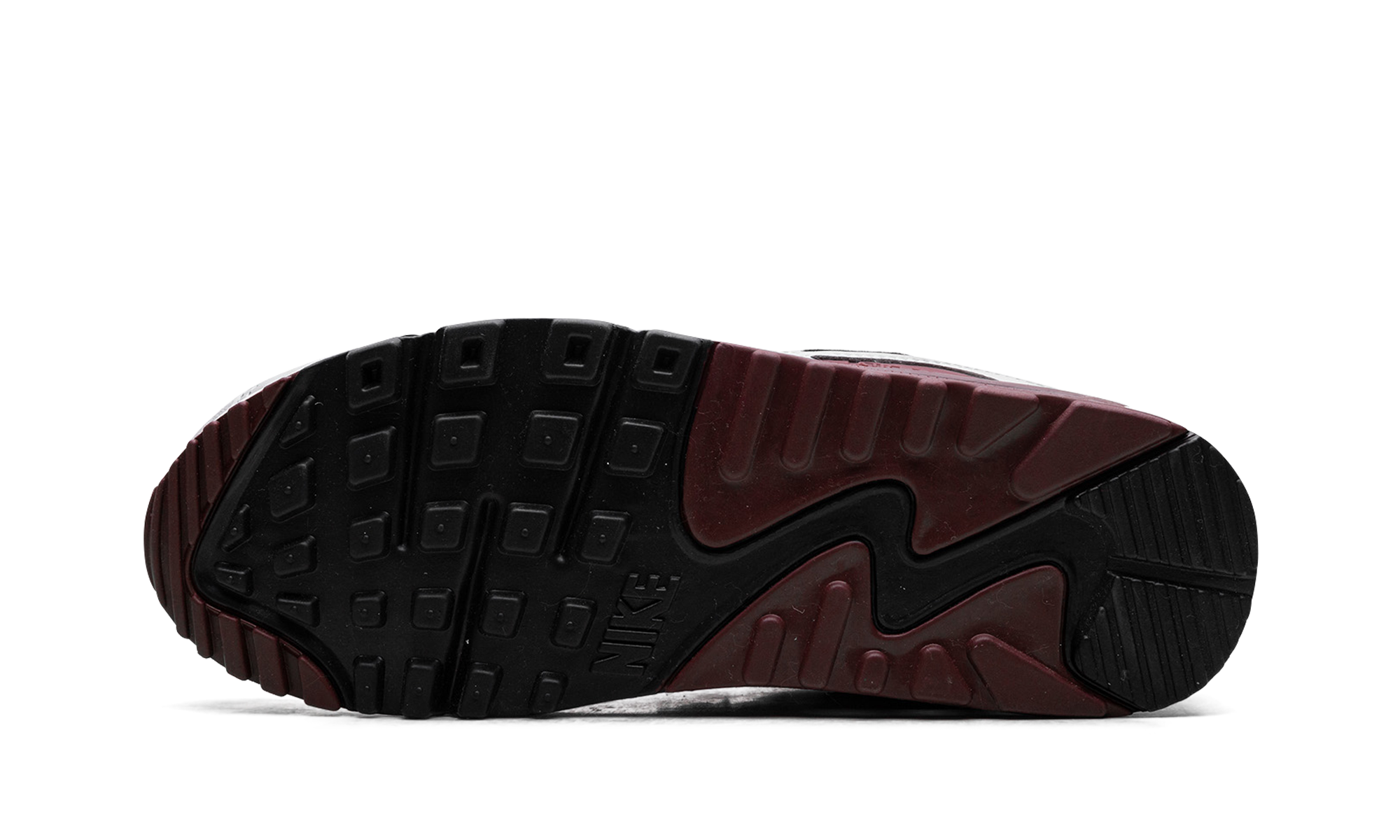 nike air max 90 dark team red+FN6958-101+bottom view