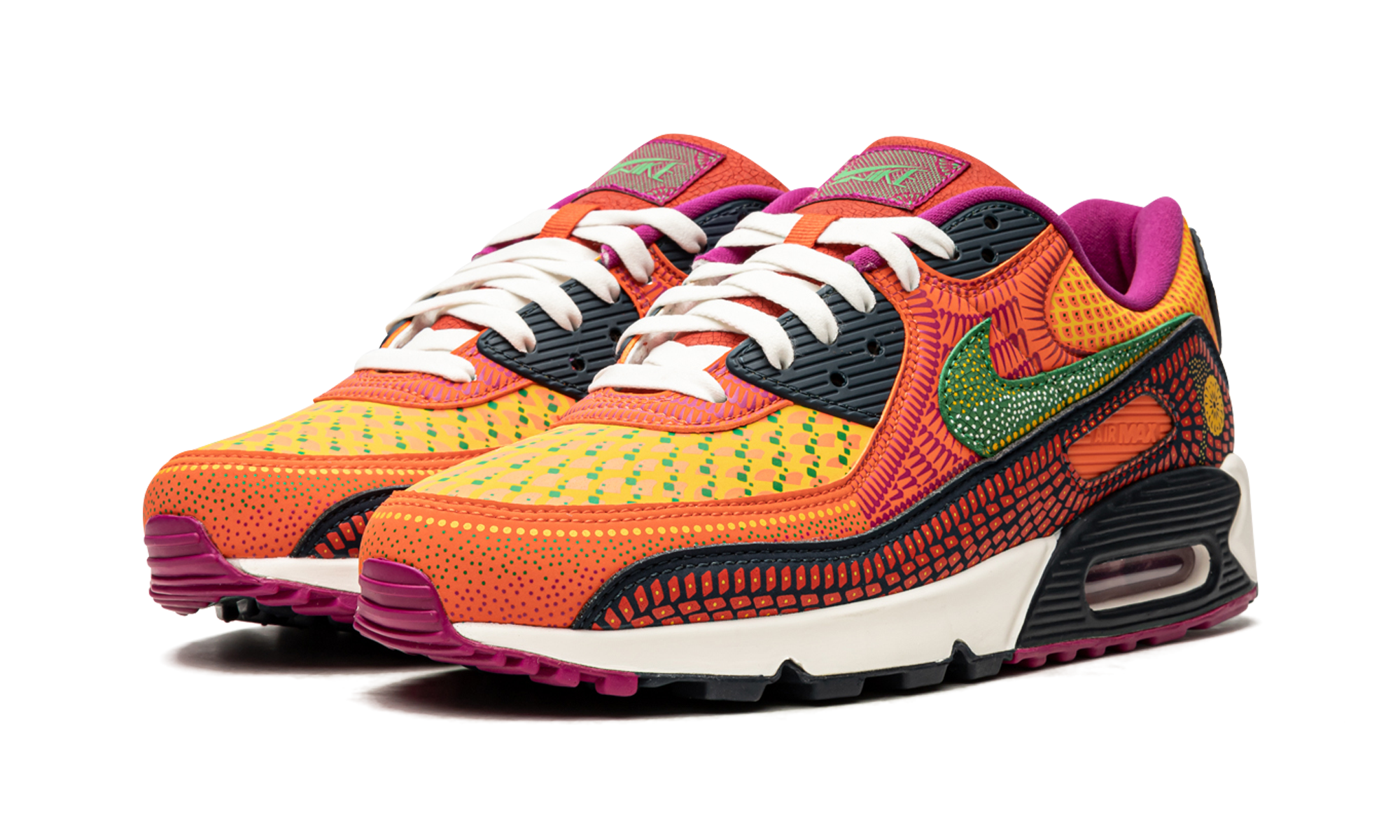 nike air max 90 dia de los muertos+DC5154-458+diagnol left view
