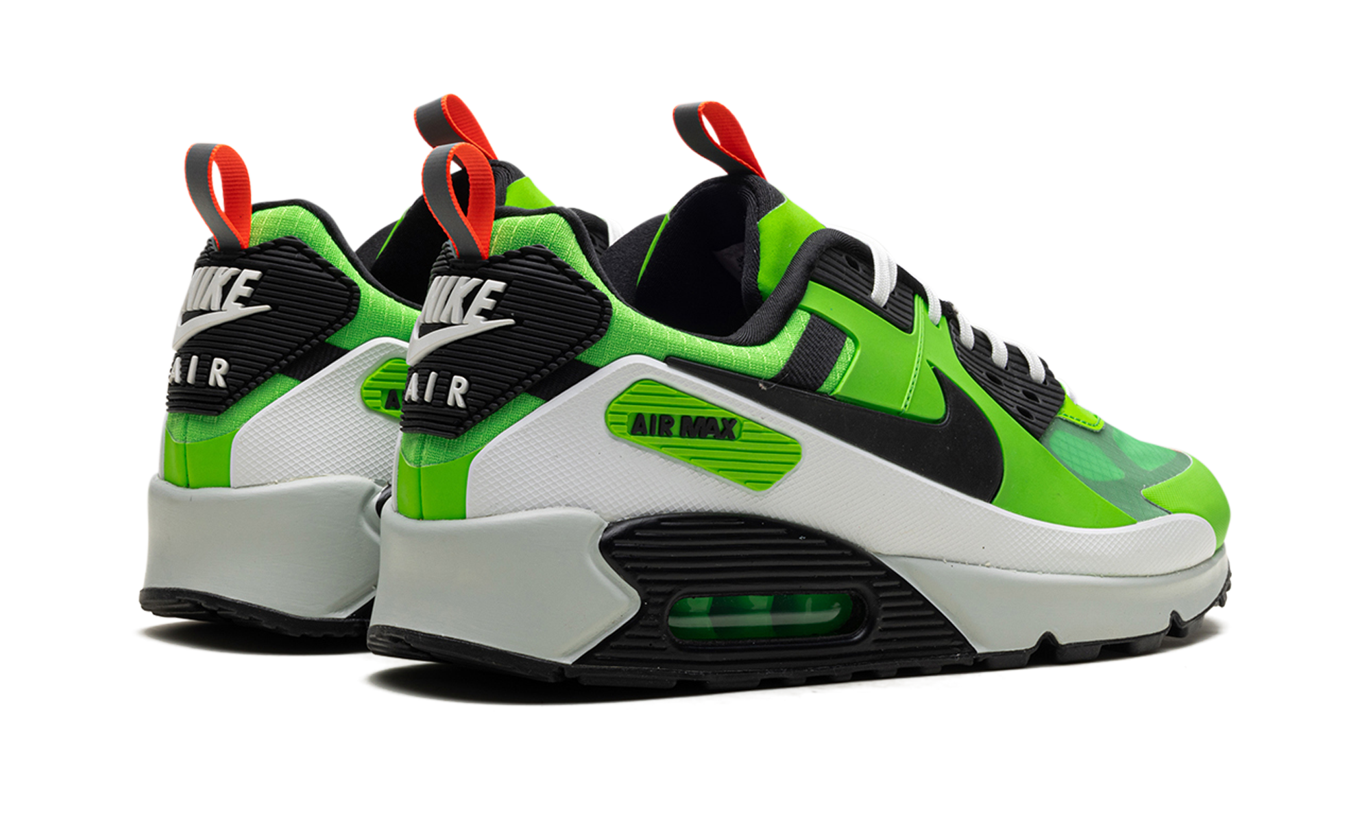 nike air max 90 drift action green+FB2877-300+diagnol right behind view