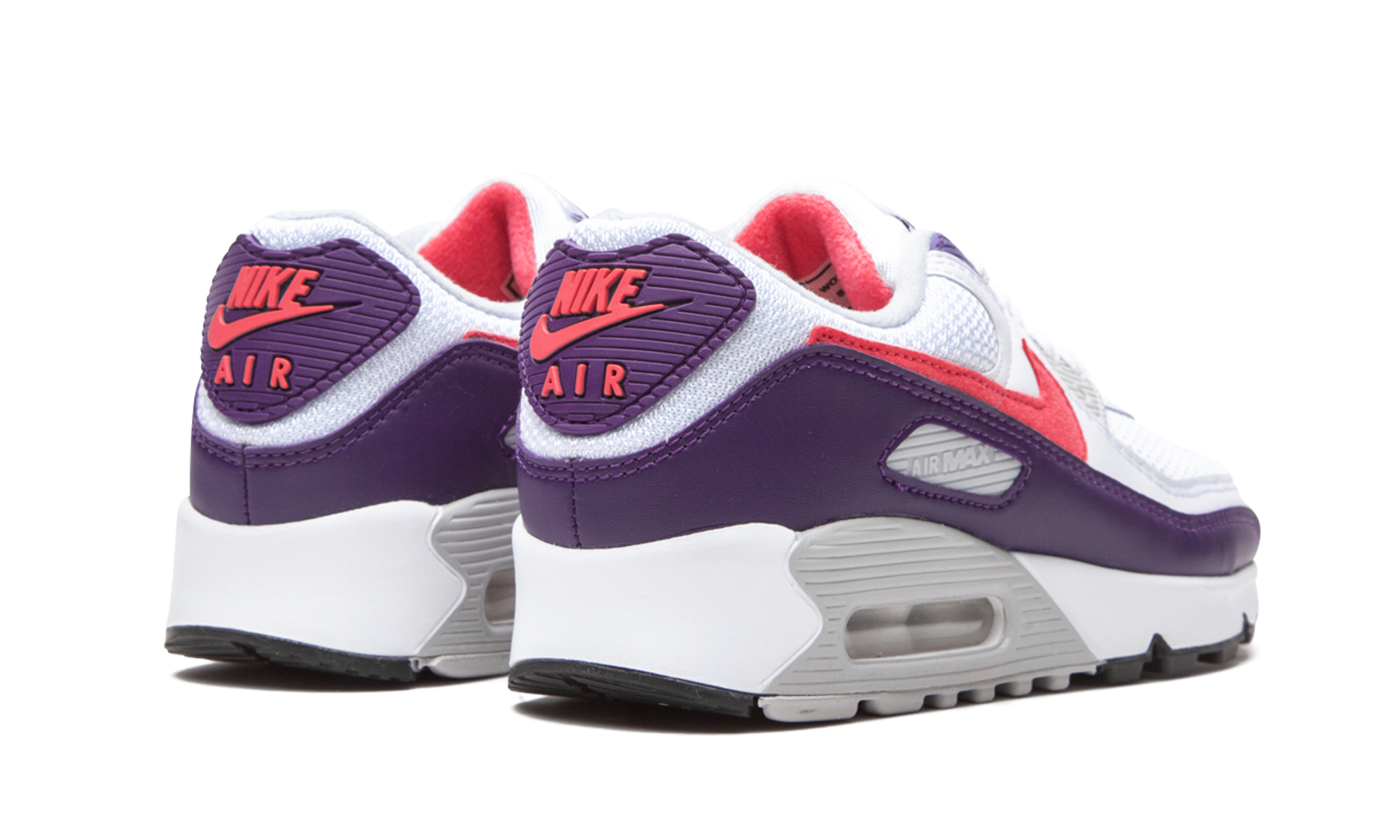 nike air max 90 eggplant women s+CW1360-100+diagnol right behind view
