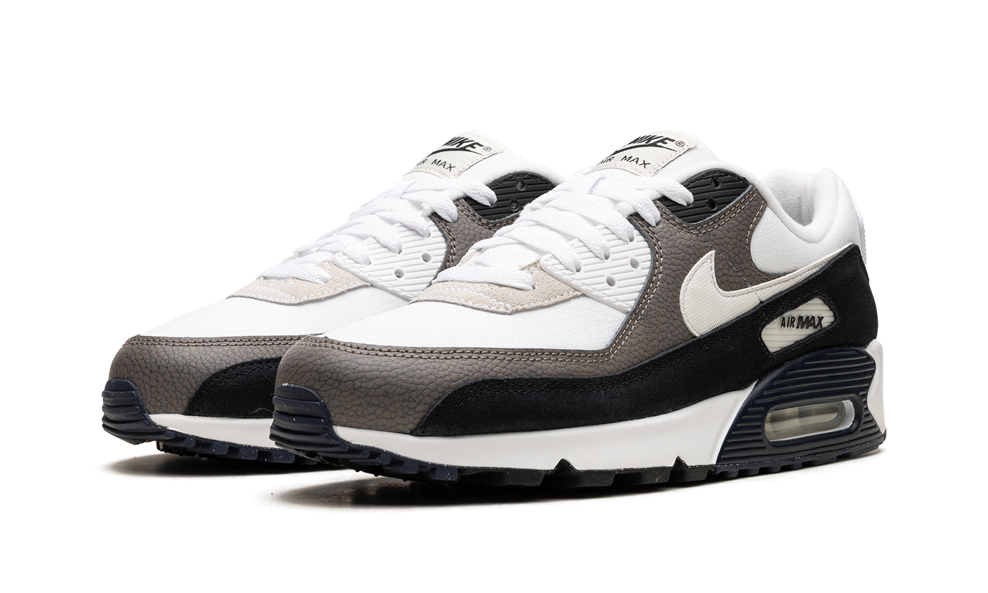 nike air max 90 flat pewter obsidian+DZ3522-002+diagnol left view