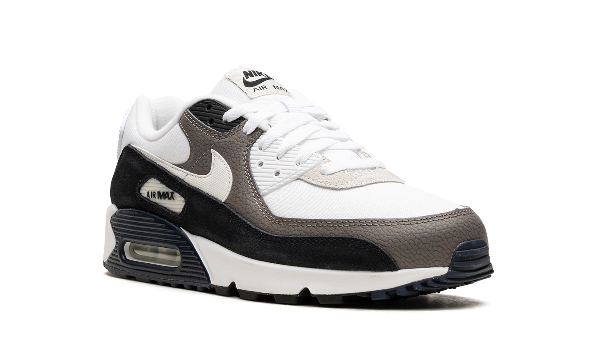 nike air max 90 flat pewter obsidian+DZ3522-002+diagnol right view