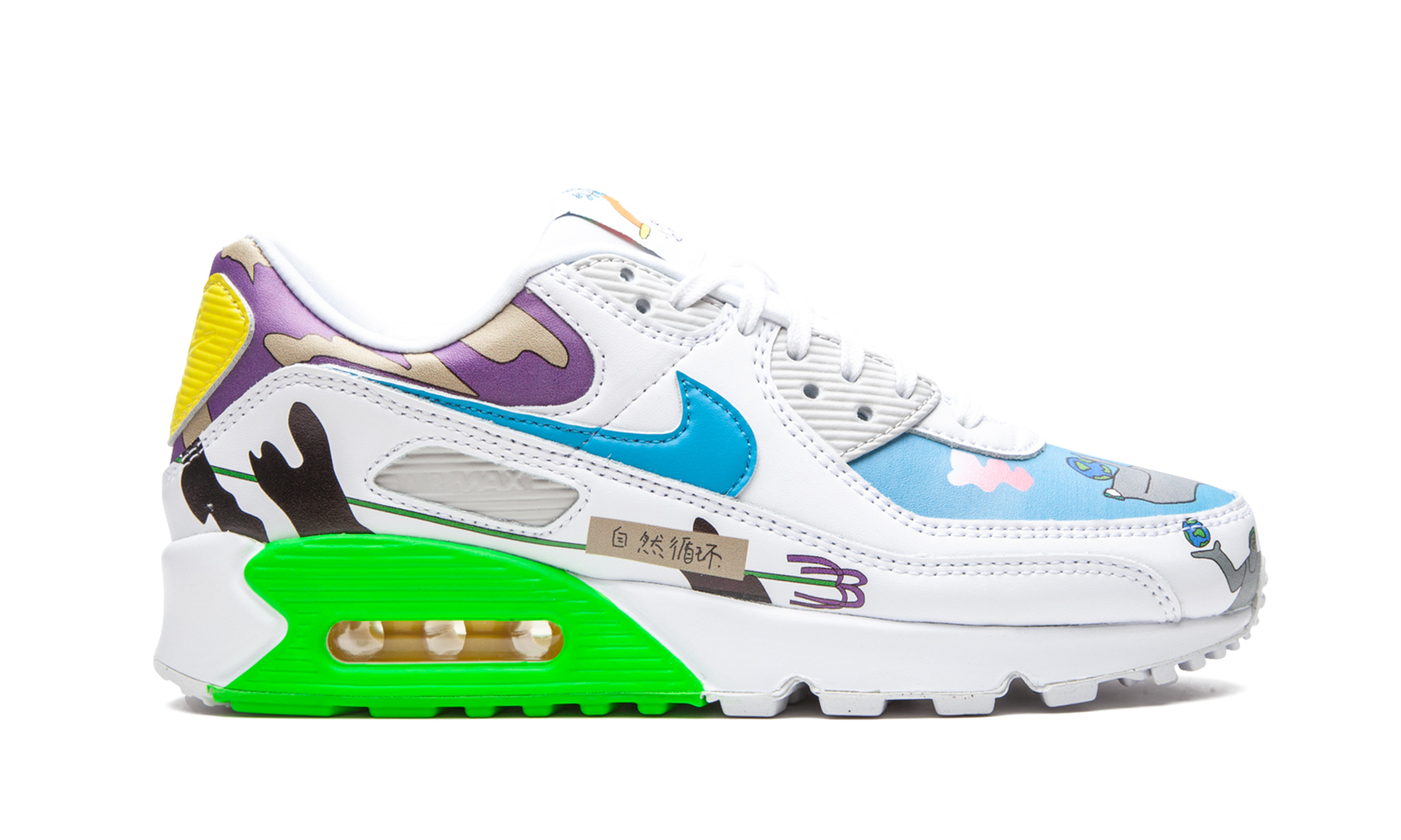 nike air max 90 flyleather ruohan wang+CZ3992-900+right view