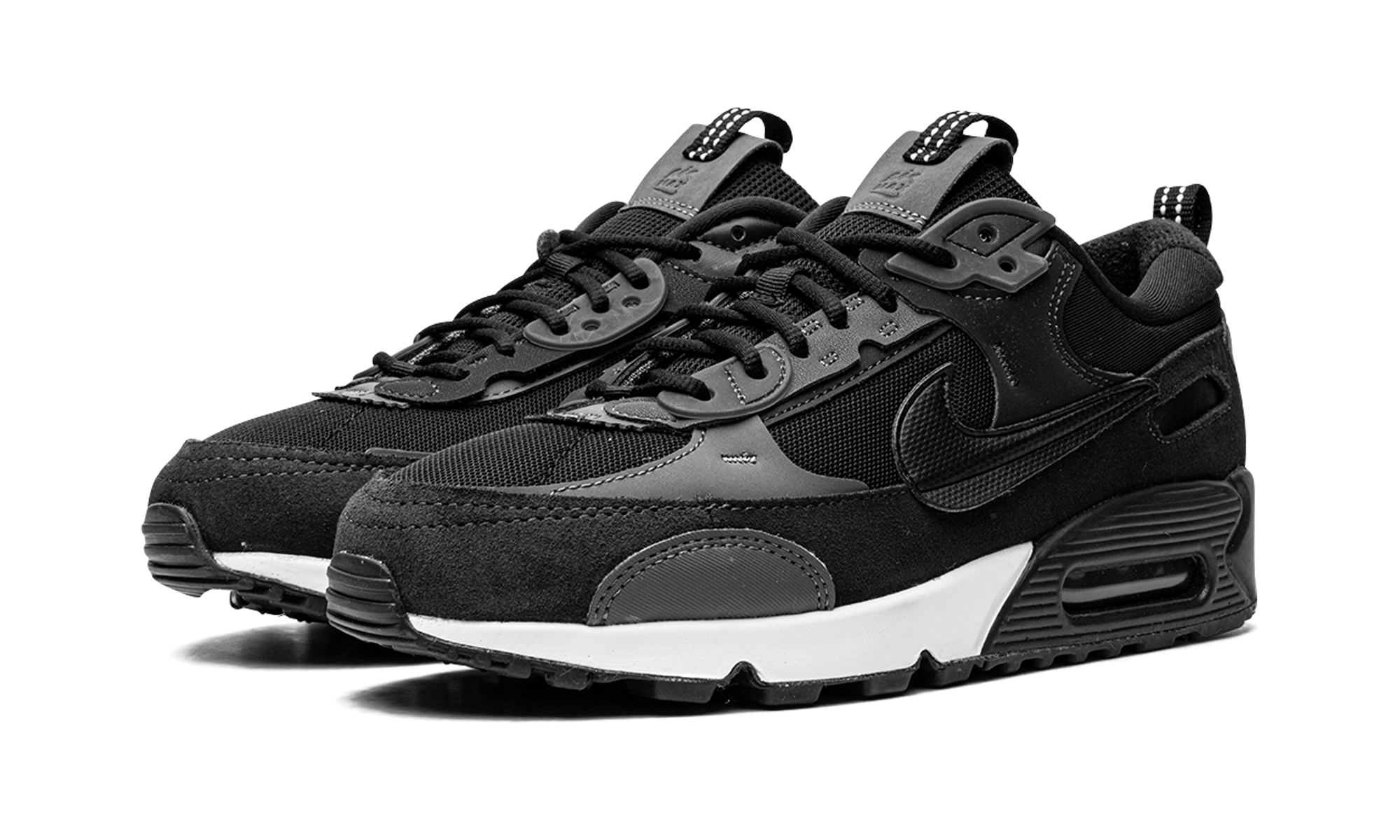 nike air max 90 futura black women s+DM9922-003+diagnol left view