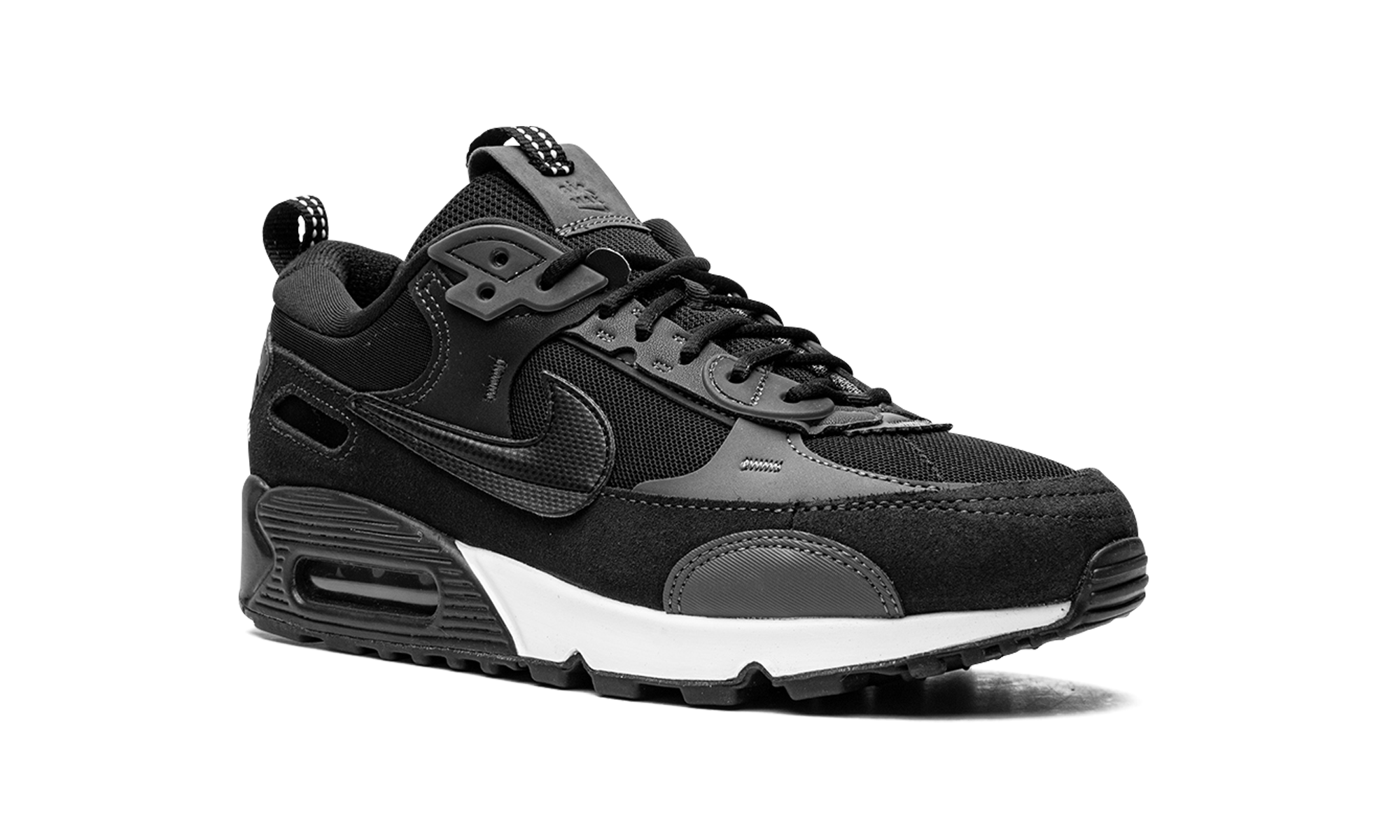 nike air max 90 futura black women s+DM9922-003+diagnol right view