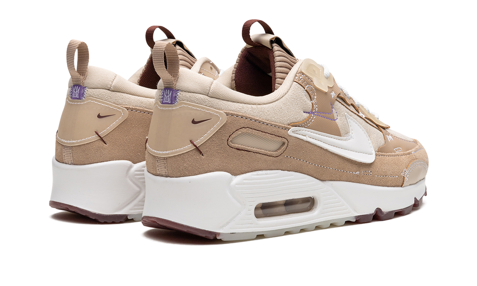 nike air max 90 futura serena williams design crew sanddrift women s+DX4221-200+diagnol right behind view
