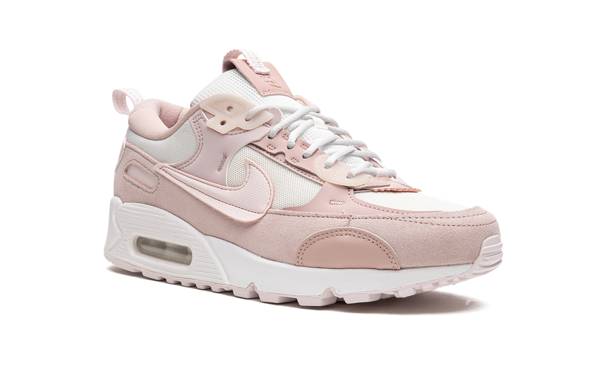 nike air max 90 futura summit white barely rose women s+DM9922-104+diagnol right view