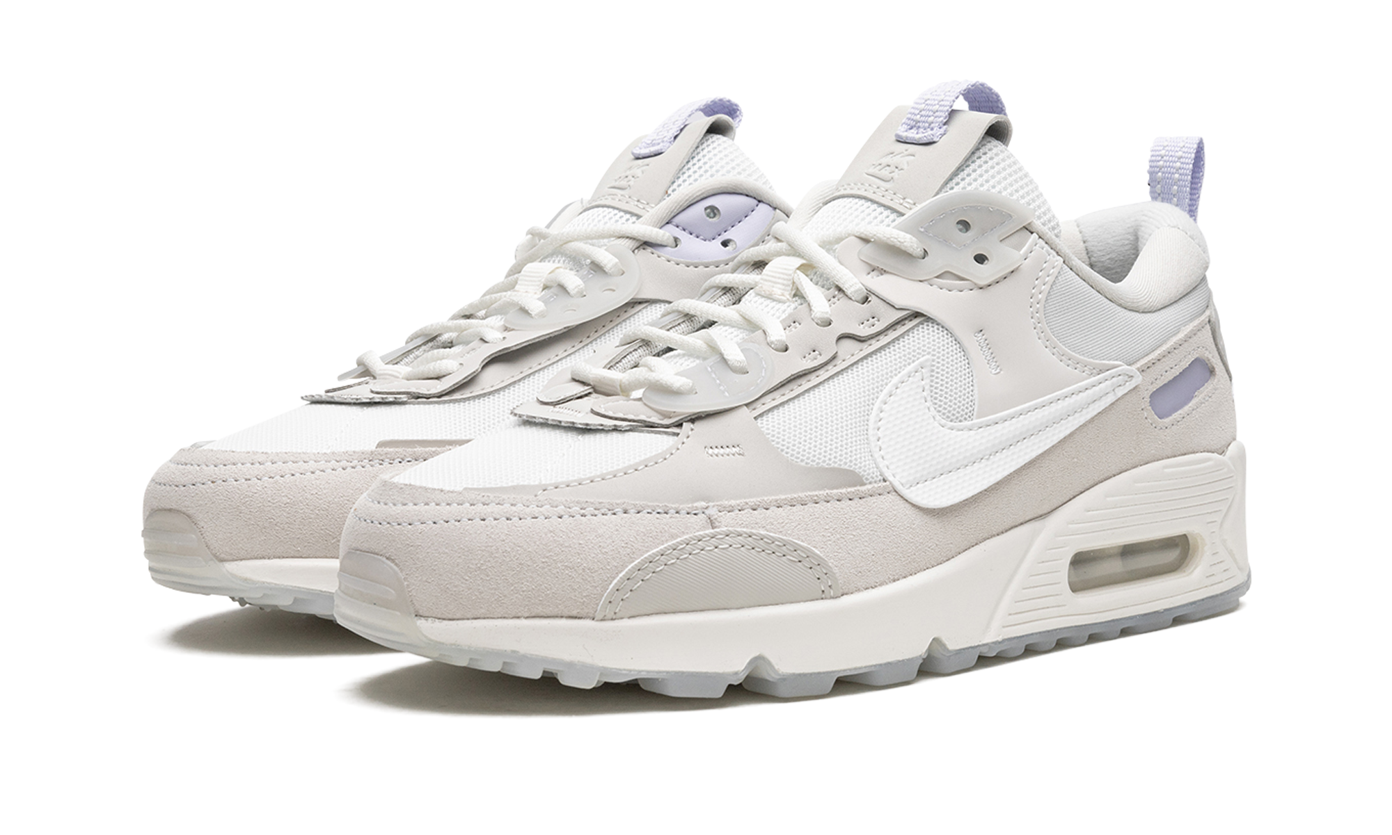 nike air max 90 futura summit white light bone women s+DM9922-102+diagnol left view