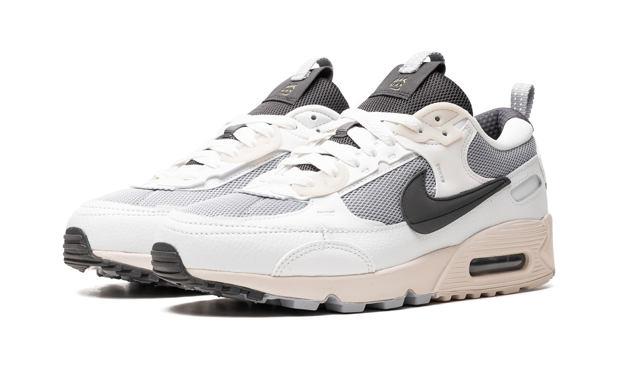 nike air max 90 futura wolf grey summit white light orewood brown medium ash women s+DZ4708-001+diagnol left view