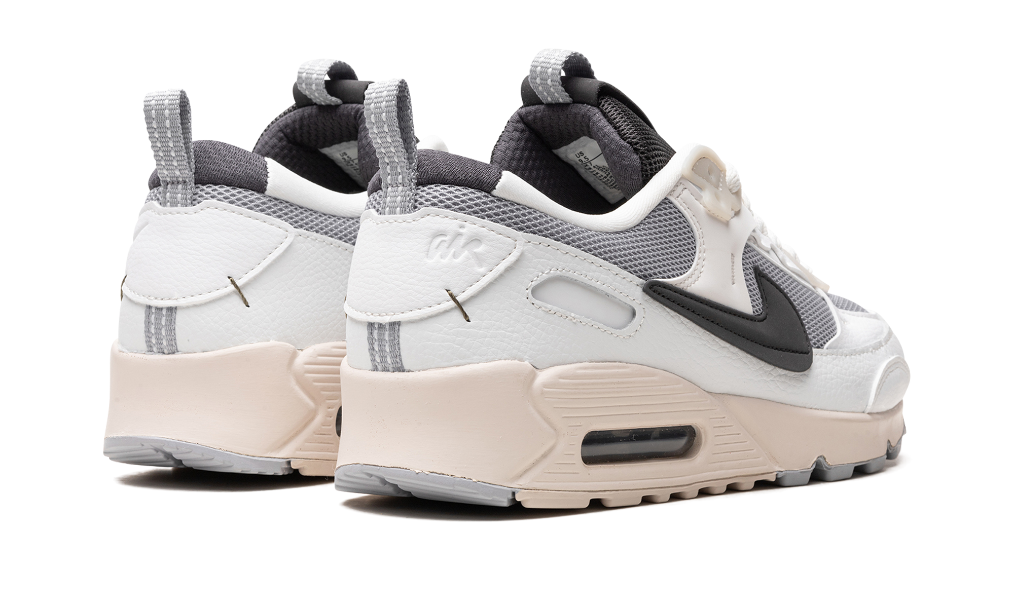 nike air max 90 futura wolf grey summit white light orewood brown medium ash women s+DZ4708-001+diagnol right behind view