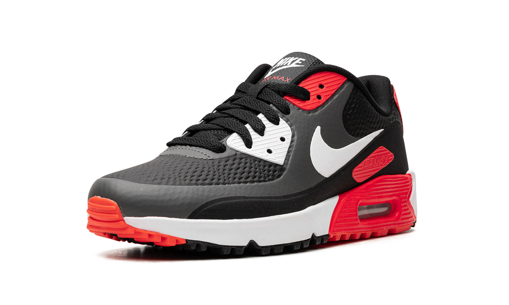nike air max 90 golf iron grey infra red 23+CU9978-010+left diagnol single view