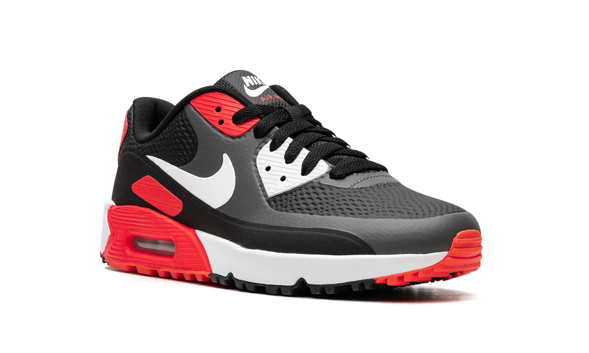 nike air max 90 golf iron grey infra red 23+CU9978-010+diagnol right view