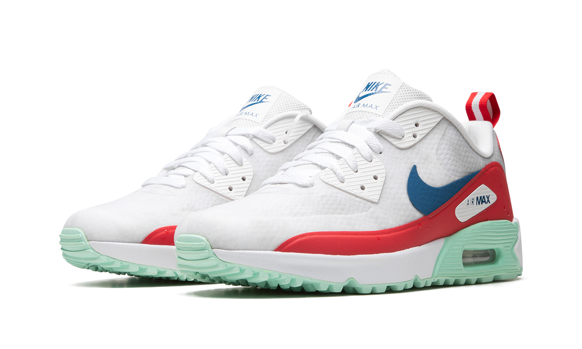 nike air max 90 golf us open surf and turf 2022+DM9009-146+diagnol left view