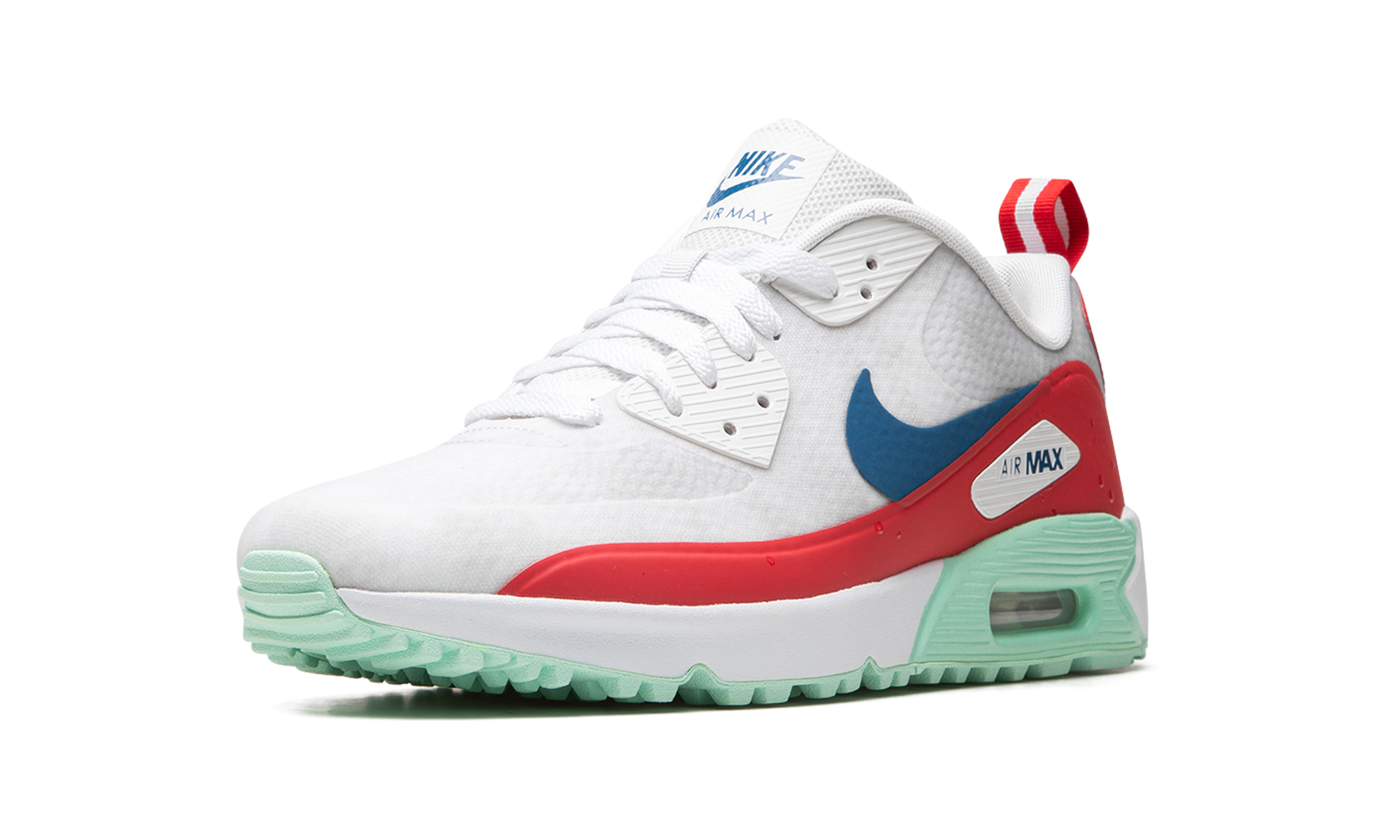 nike air max 90 golf us open surf and turf 2022+DM9009-146+left diagnol single view