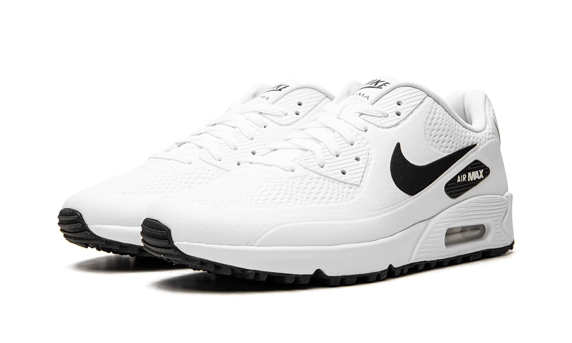 nike air max 90 golf white black+CU9978-101+diagnol left view