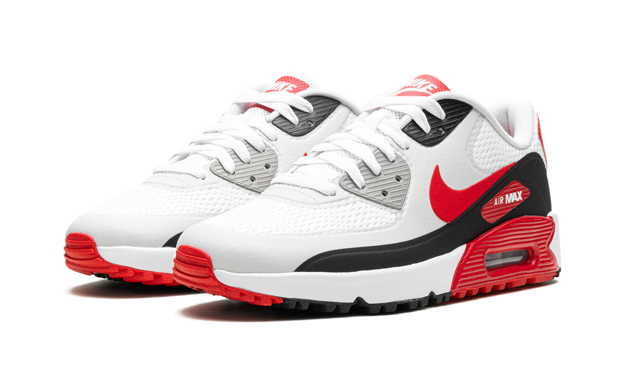 nike air max 90 golf white black university red+DX5999-162+diagnol left view