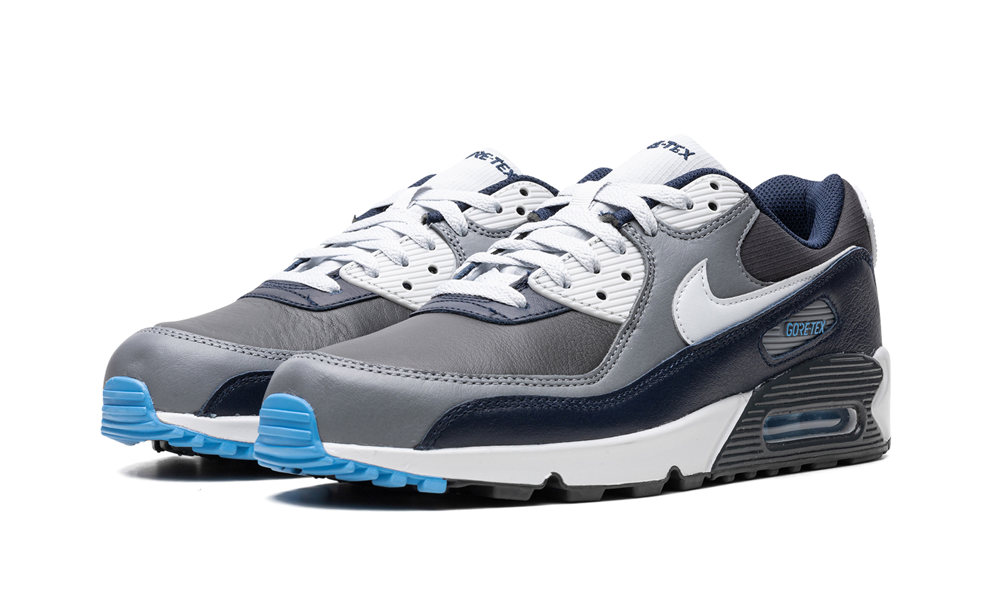 nike air max 90 gore tex anthracite obsidian+DJ9779-004+diagnol left view