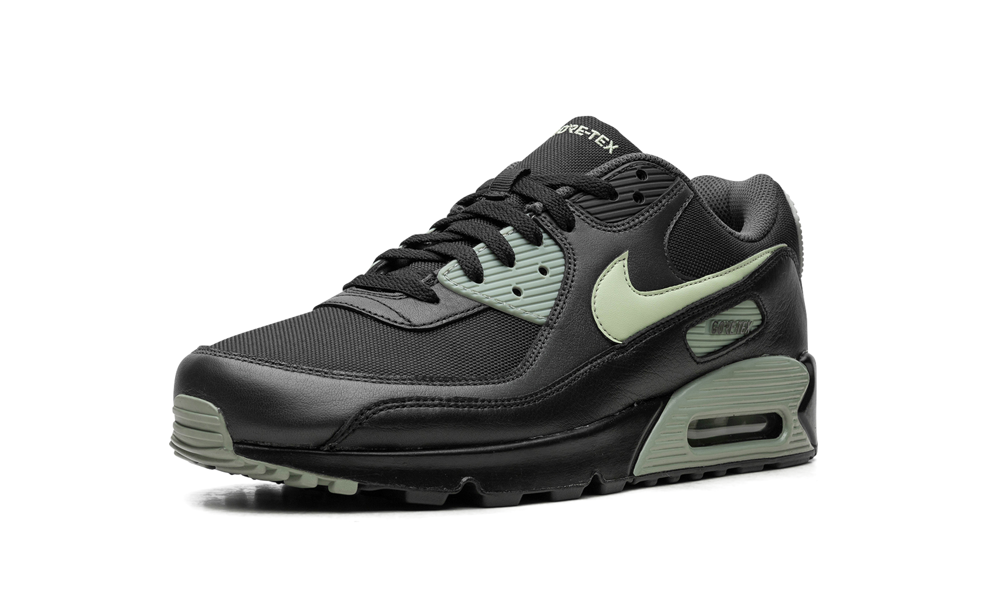 nike air max 90 gore tex black honeydew+FD5810-001+left diagnol single view