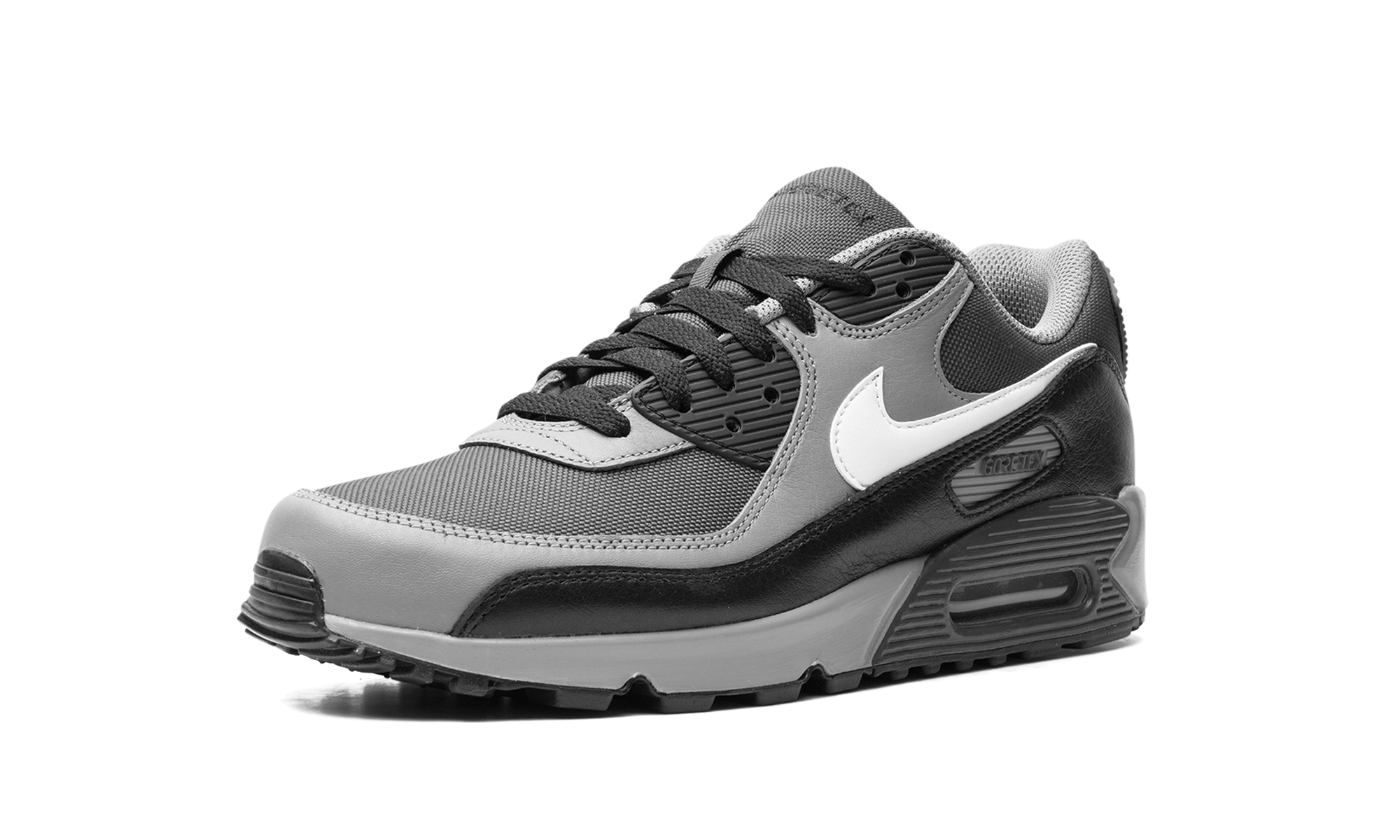nike air max 90 gore tex dark smoke grey+FD5810-002+left diagnol single view