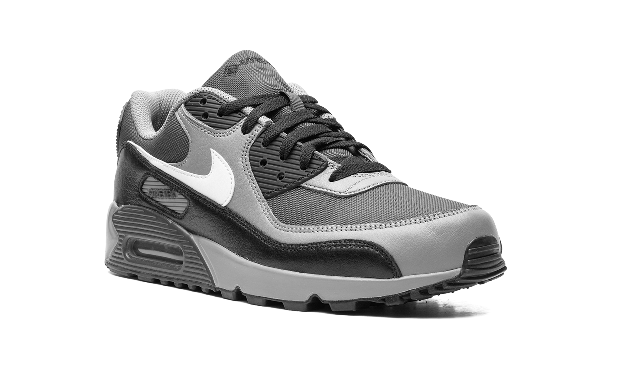 nike air max 90 gore tex dark smoke grey+FD5810-002+diagnol right view