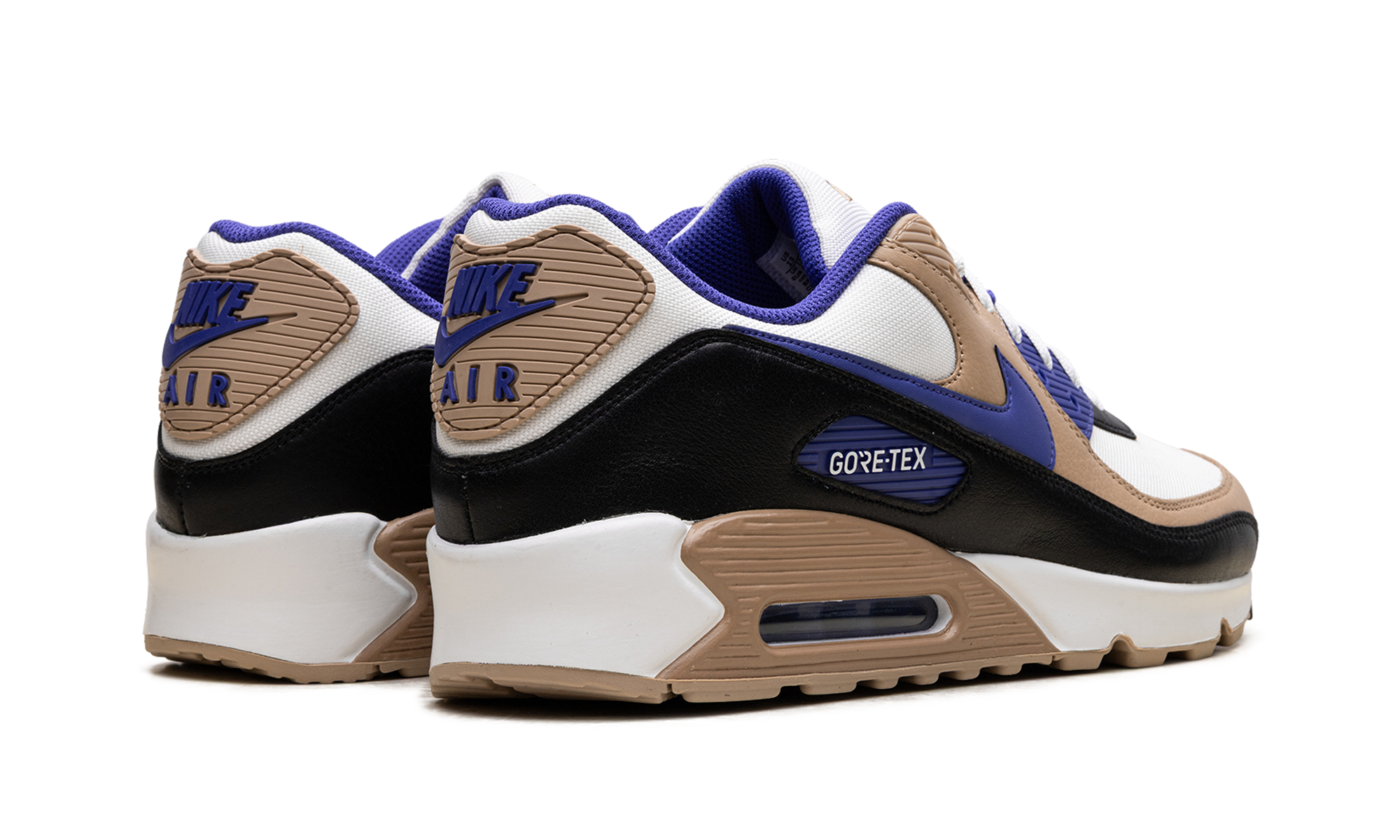 nike air max 90 gore tex lapis+FD5810-100+diagnol right behind view