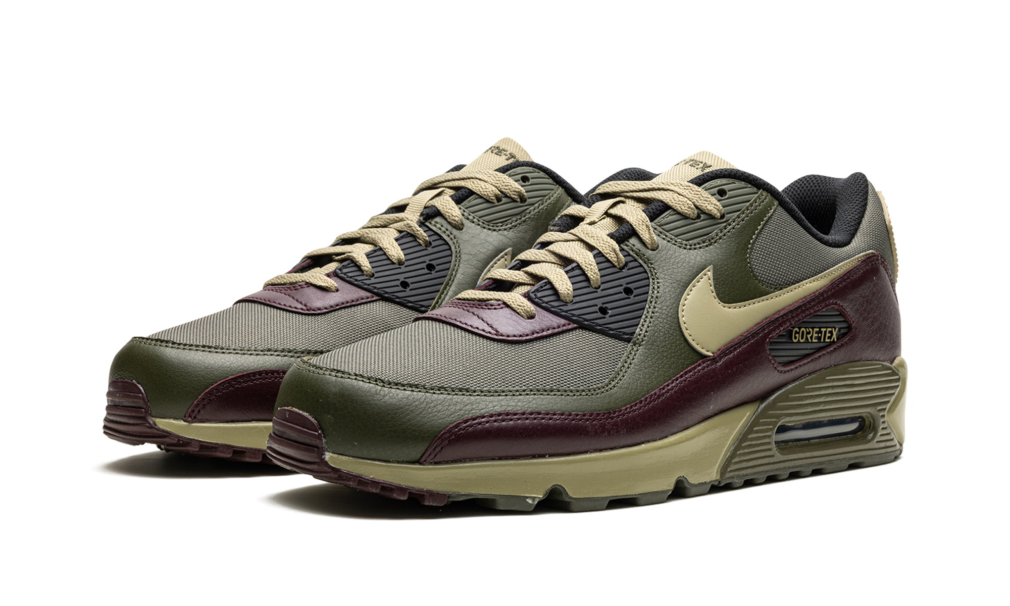 nike air max 90 gore tex medium olive+FD5810-200+diagnol left view