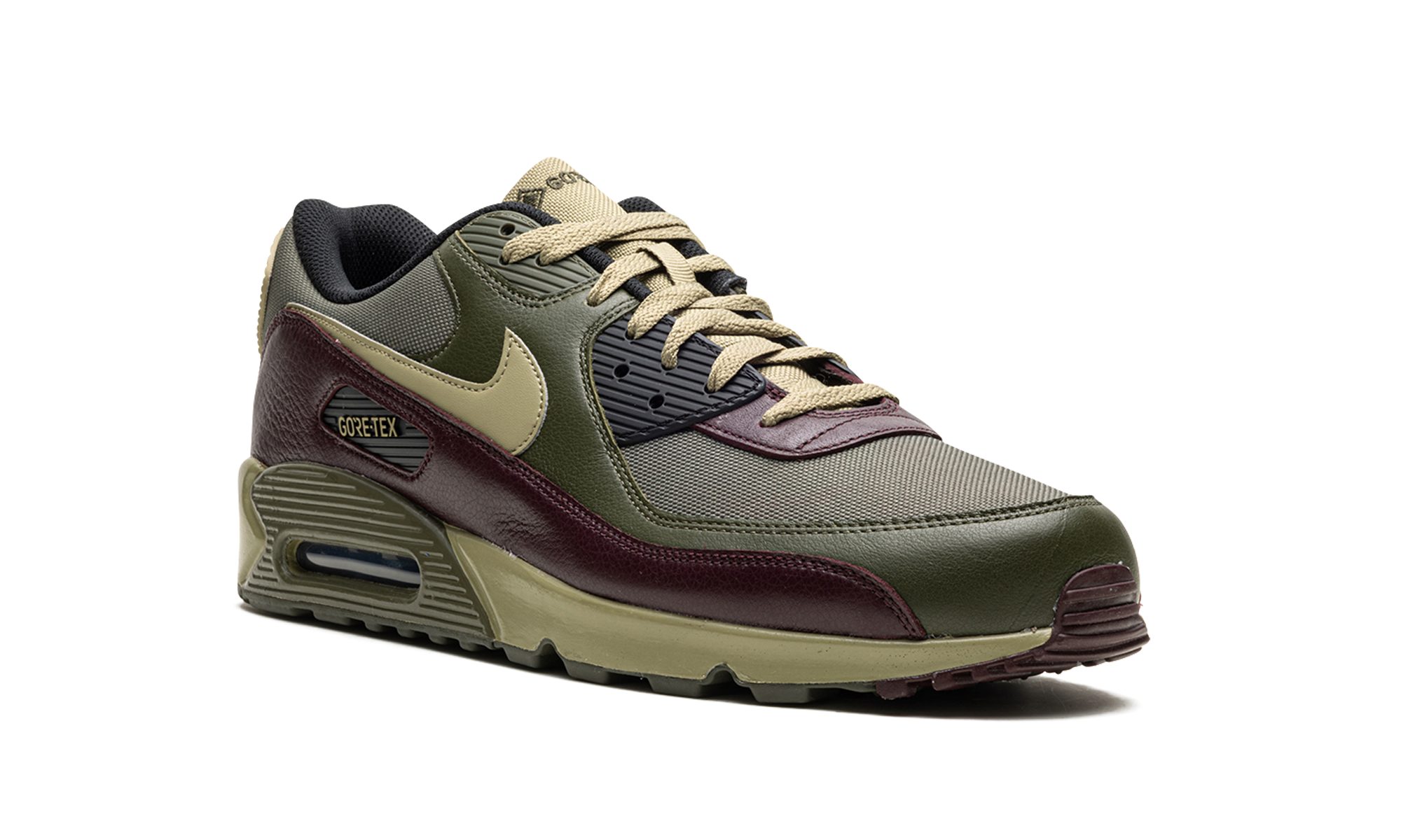 nike air max 90 gore tex medium olive+FD5810-200+diagnol right view