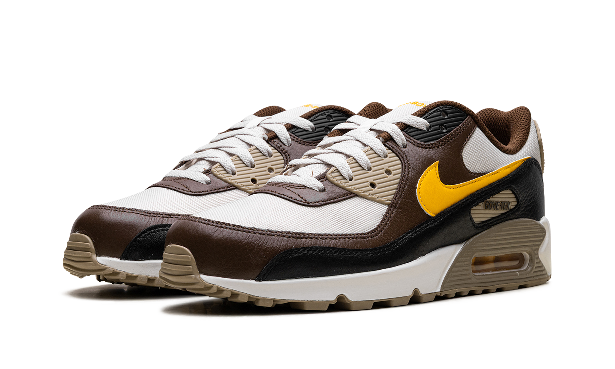 nike air max 90 gore tex winterized cacao wow+FD5810-201+diagnol left view
