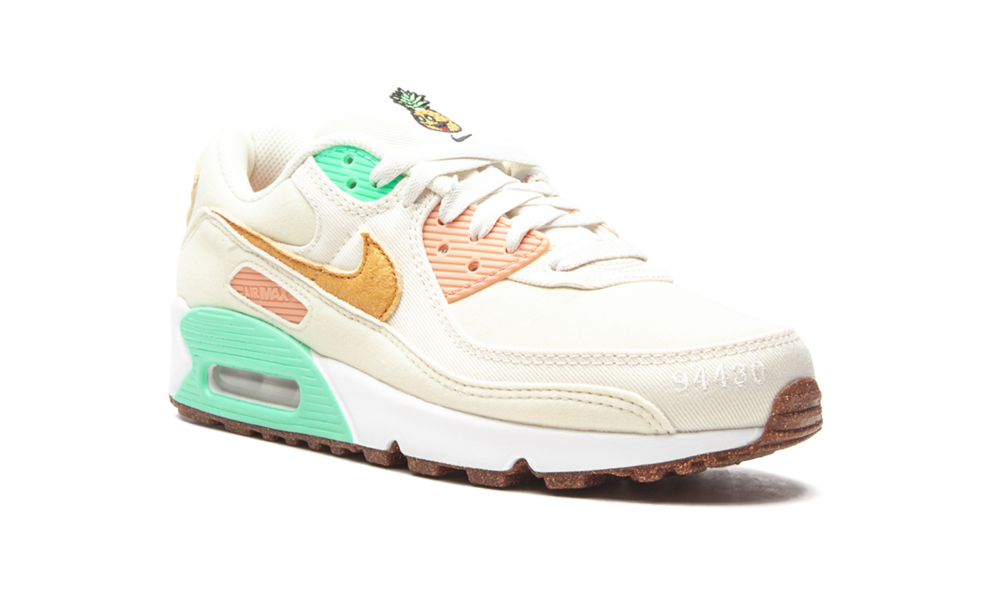 nike air max 90 happy pineapple women s+DC5211-100+diagnol right view