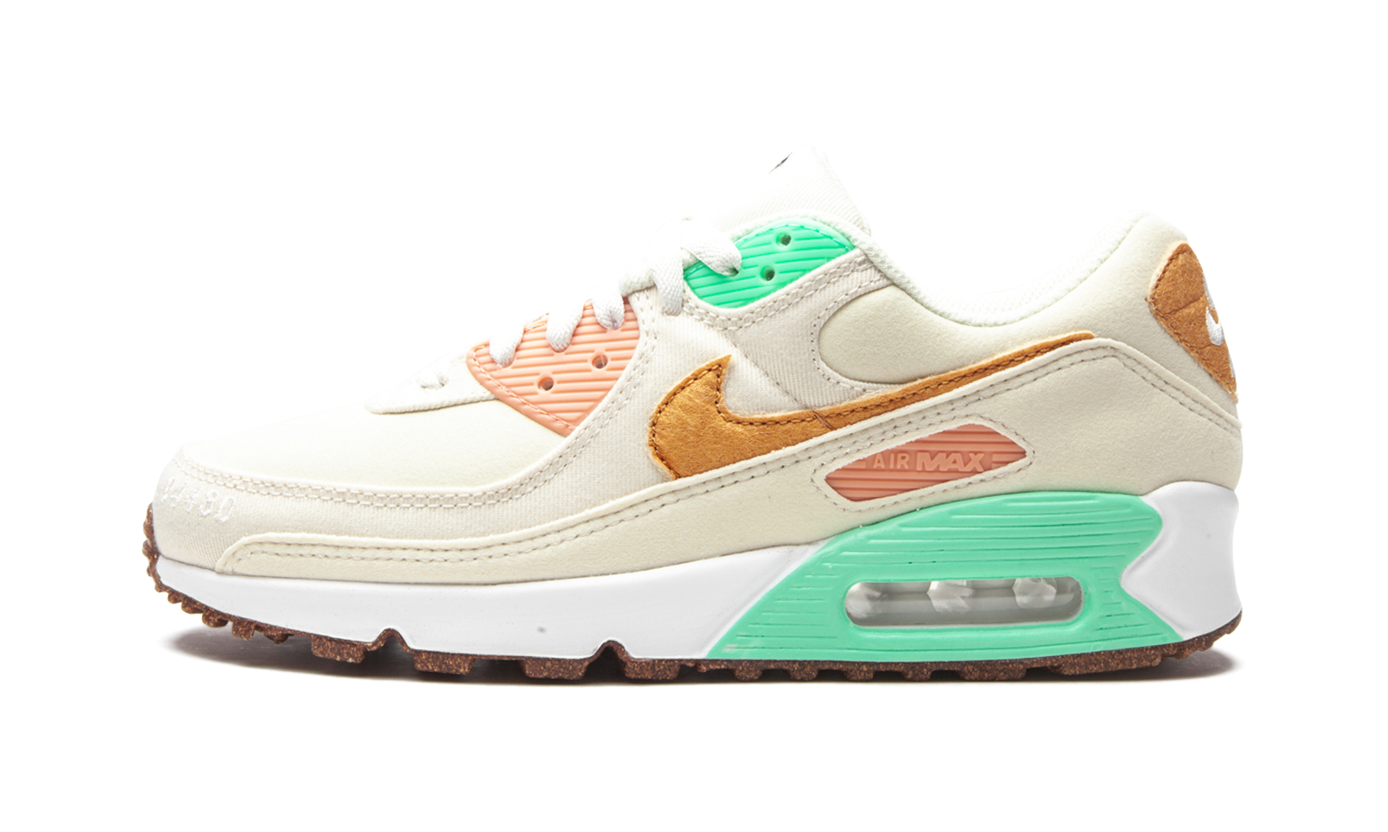 nike air max 90 happy pineapple women s+DC5211-100+diagnol right view 1