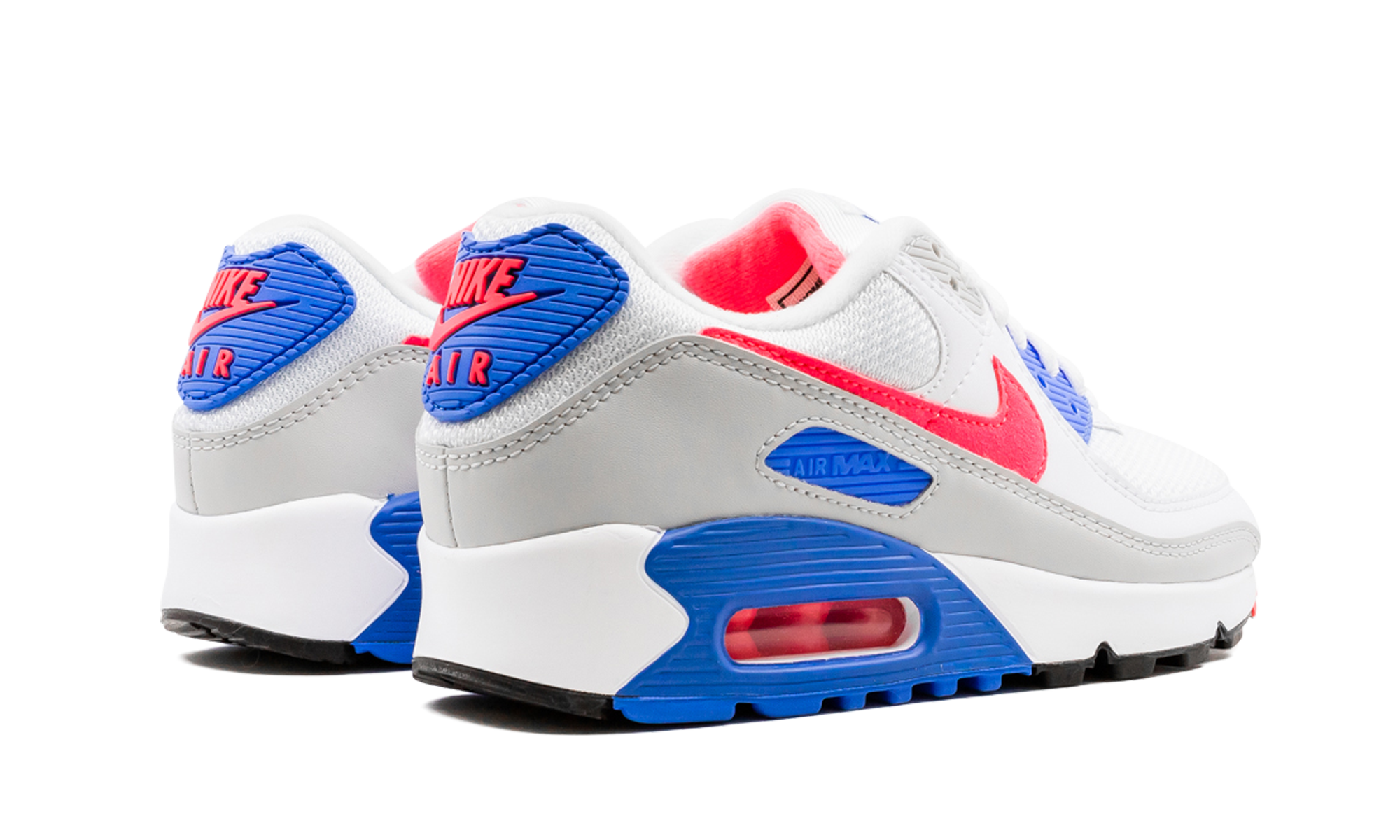 nike air max 90 hot coral women s+DA8856-100+diagnol right behind view