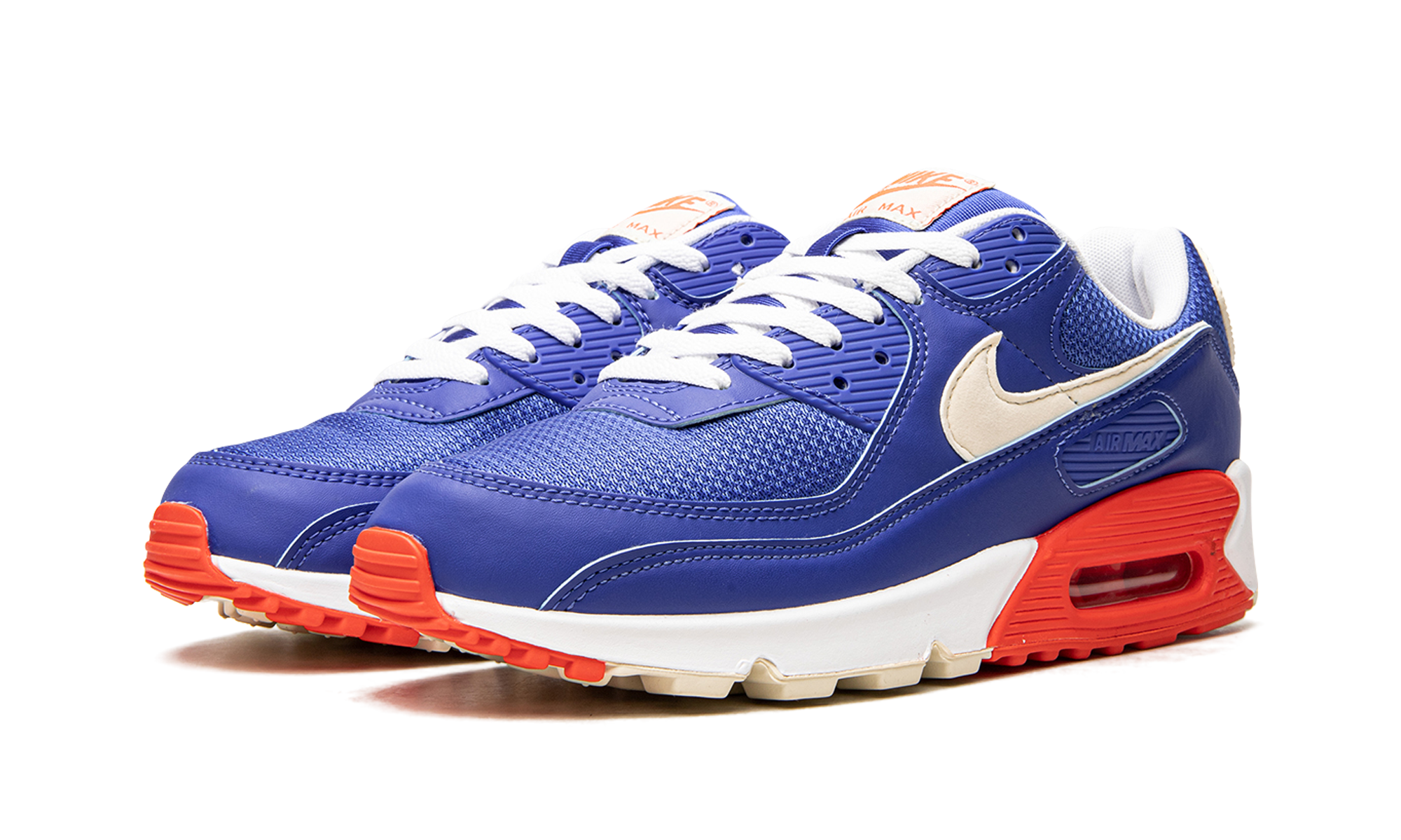 nike air max 90 hyper royal crimson+DM8316-400+diagnol left view