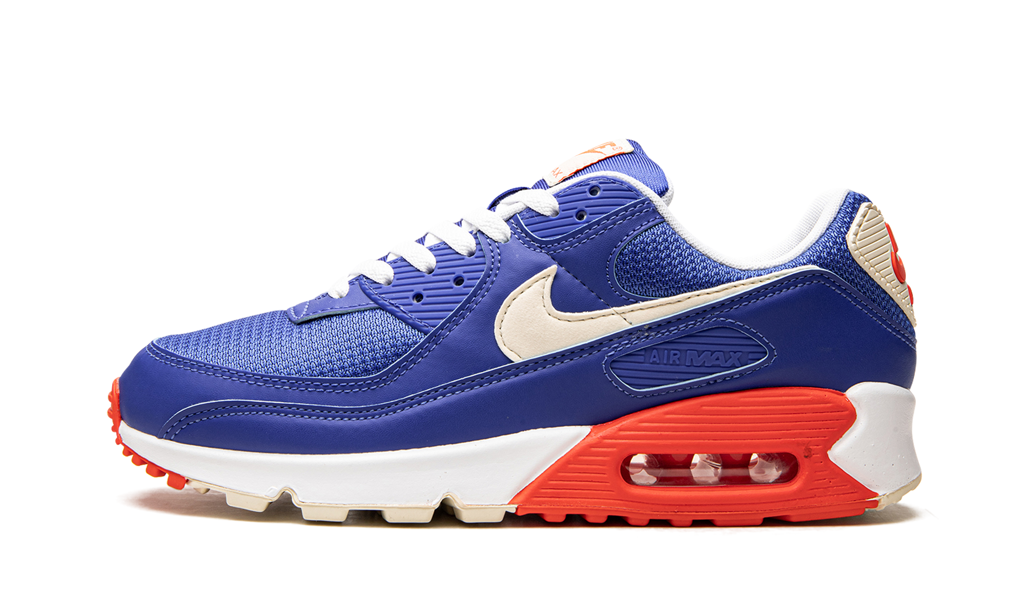 nike air max 90 hyper royal crimson+DM8316-400+diagnol right view 1