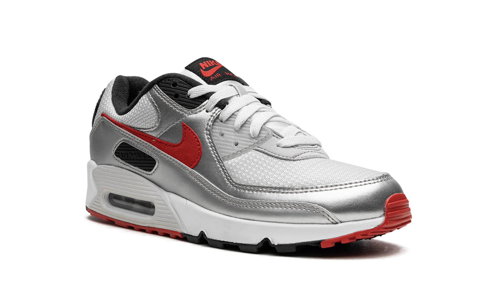 nike air max 90 icons silver bullet+DX4233-001+diagnol right view