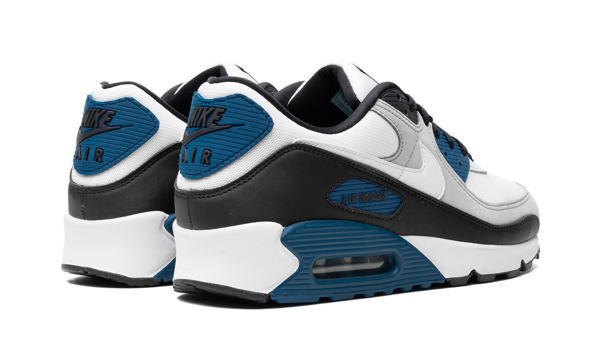 nike air max 90 industrial blue+FB9658-002+diagnol right behind view